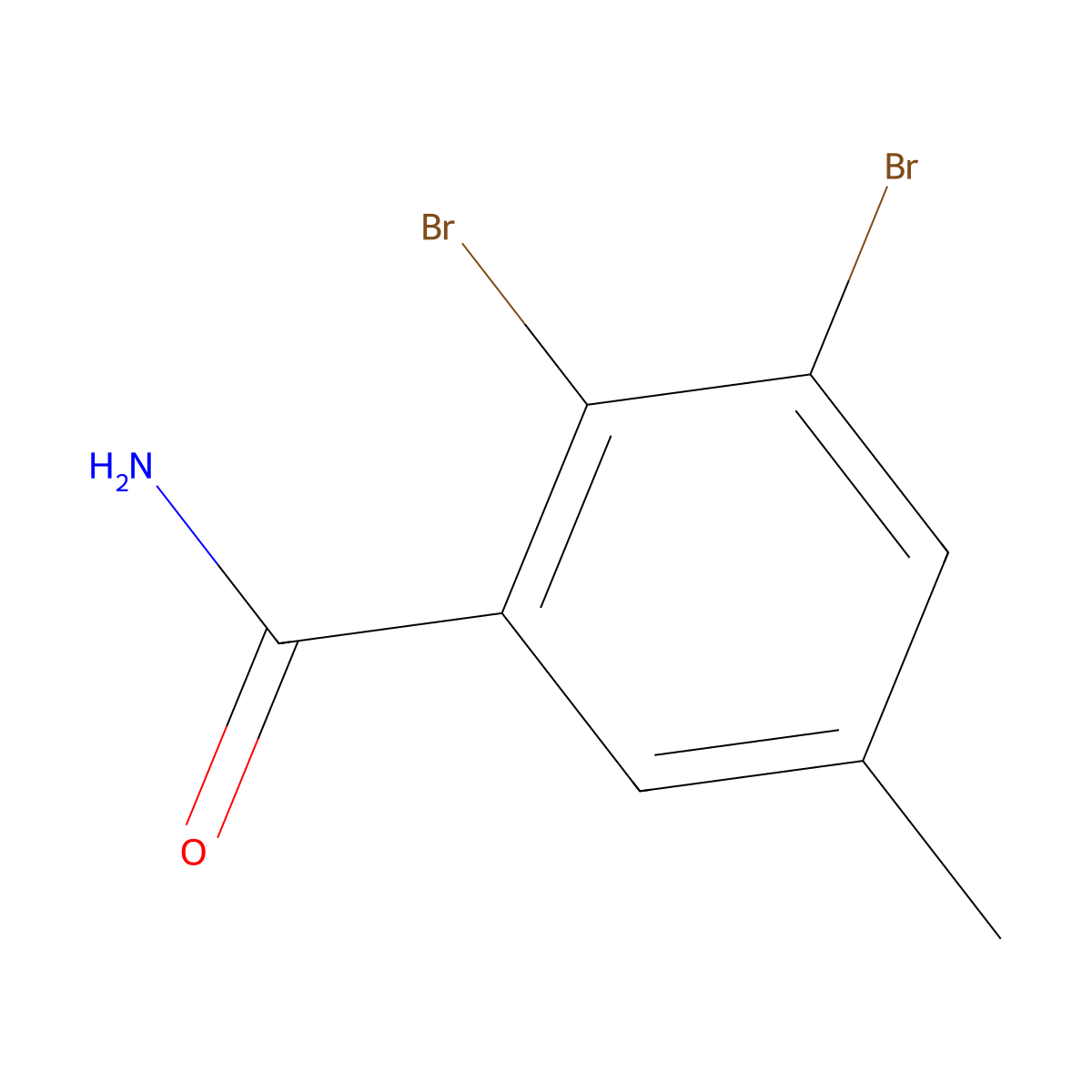 2,3-Dibromo-5-methylbenzamide molecular structure, CAS 630121-44-7