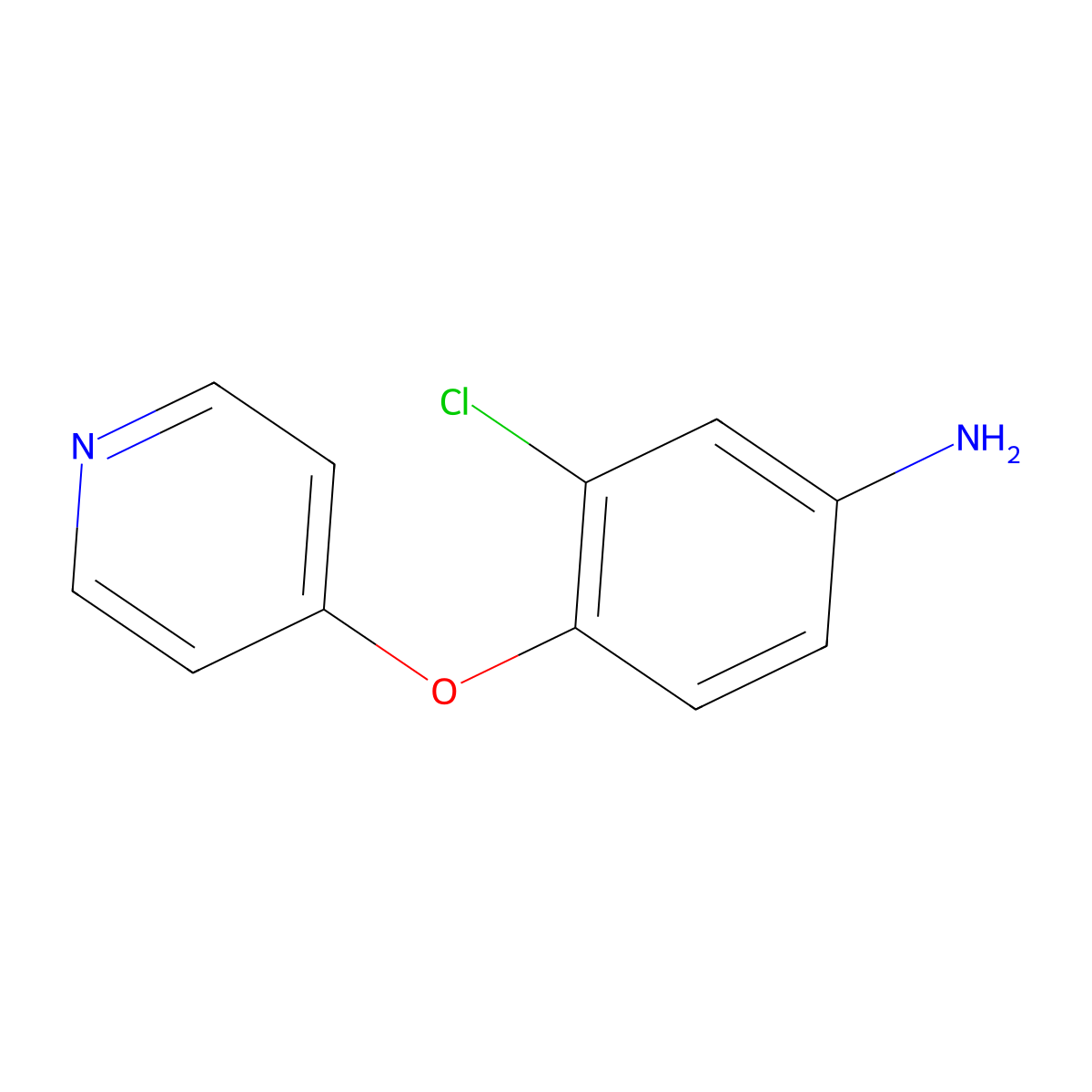 3-Chloro-4-(pyridin-4-yloxy)aniline molecular structure, CAS 630125-41-6