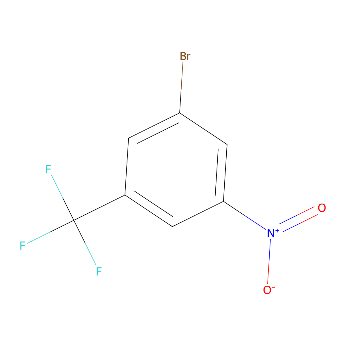 1-Bromo-3-nitro-5-(trifluoromethyl)benzene molecular structure, CAS 630125-49-4