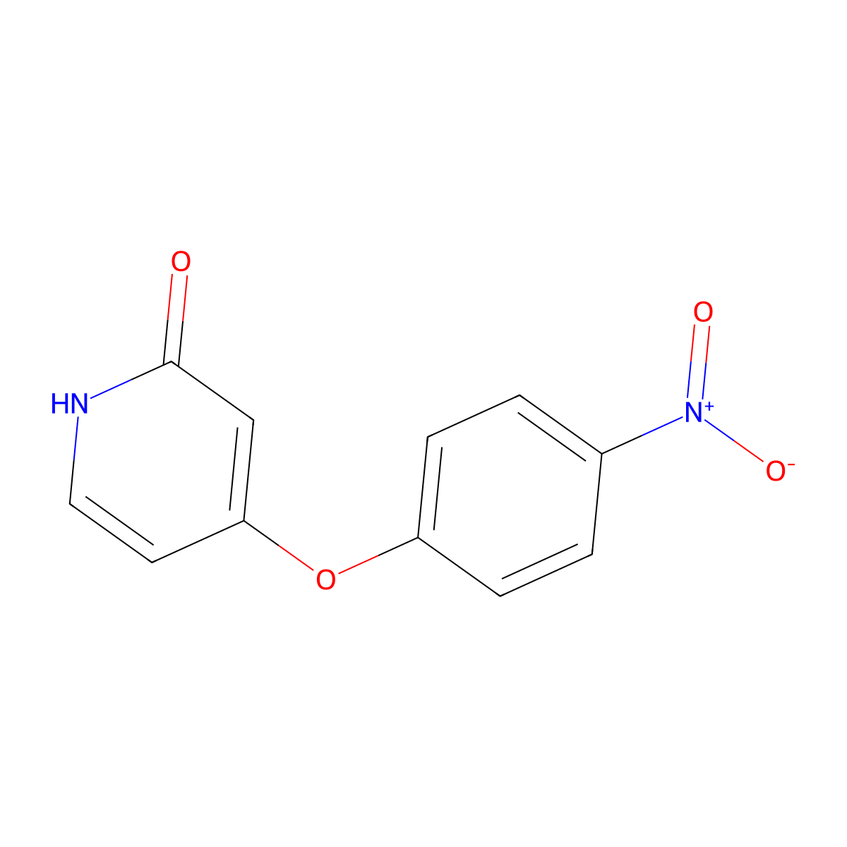 4-(4-Nitrophenoxy)pyridin-2(1H)-one molecular structure, CAS 630125-61-0