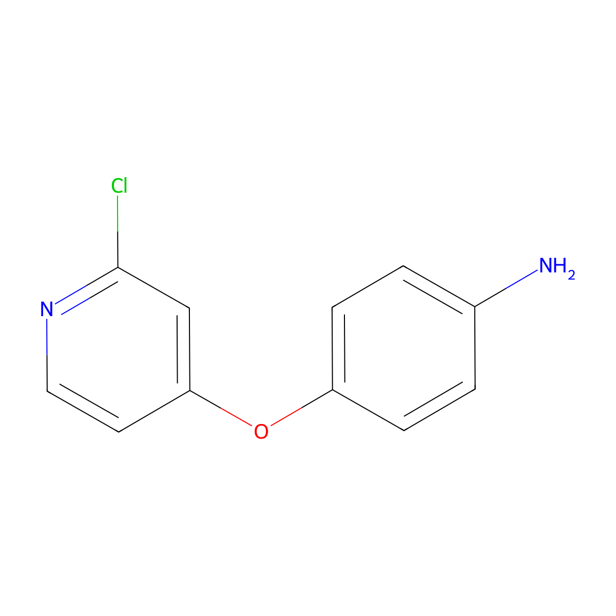 4-(2-Chloro-pyridin-4-yloxy)-phenylamine molecular structure, CAS 630125-70-1