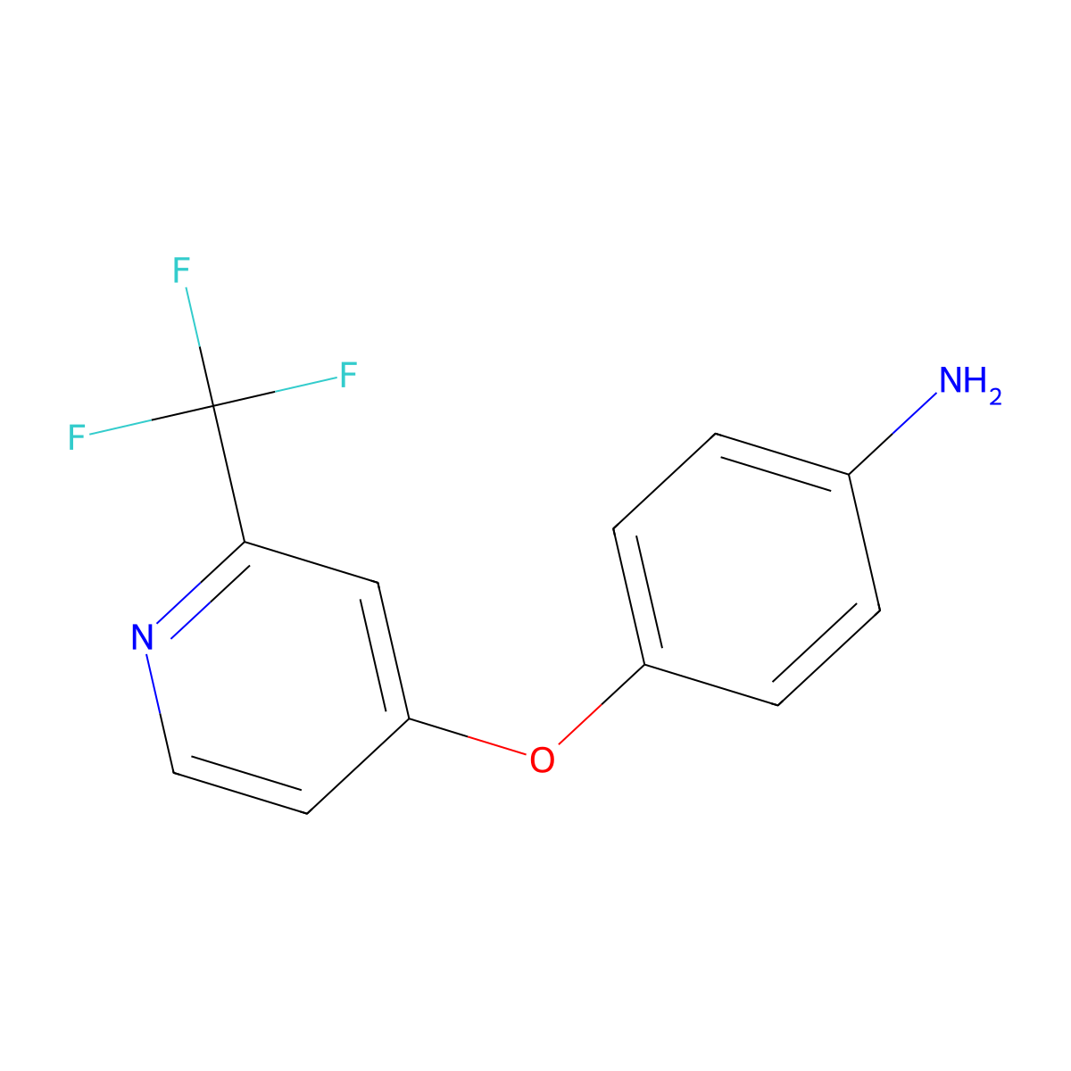 4-(2-Trifluoromethyl-pyridin-4-yloxy)-phenylamine molecular structure, CAS 630125-71-2