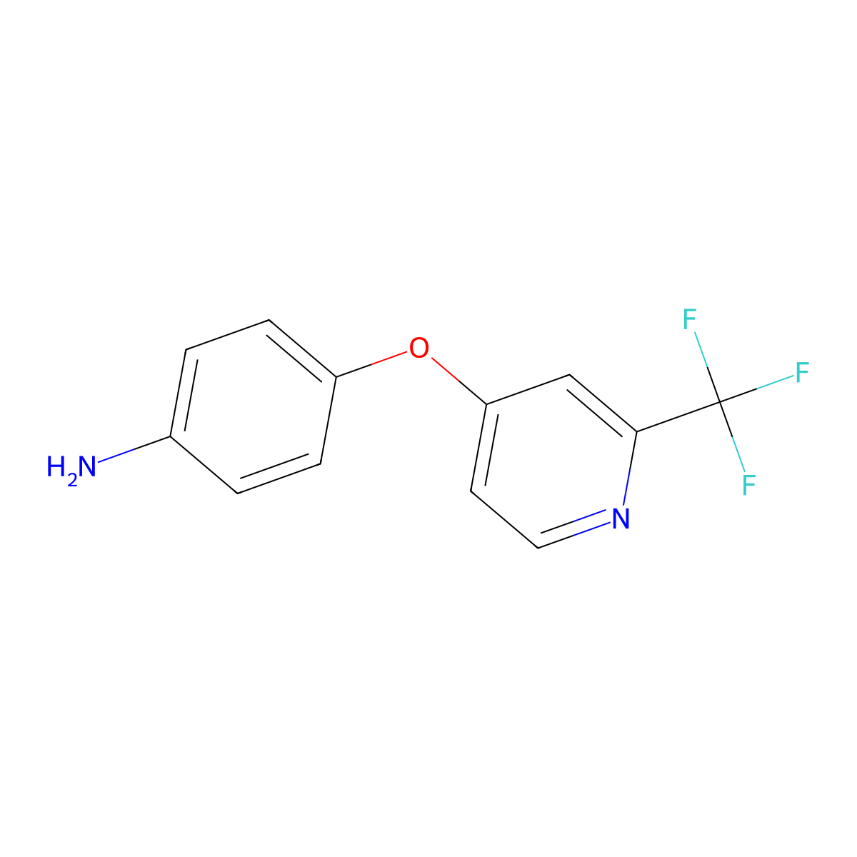 4-(2-Trifluoromethyl-pyridin-4-yloxy)-phenylamine molecular structure, CAS 630125-71-2