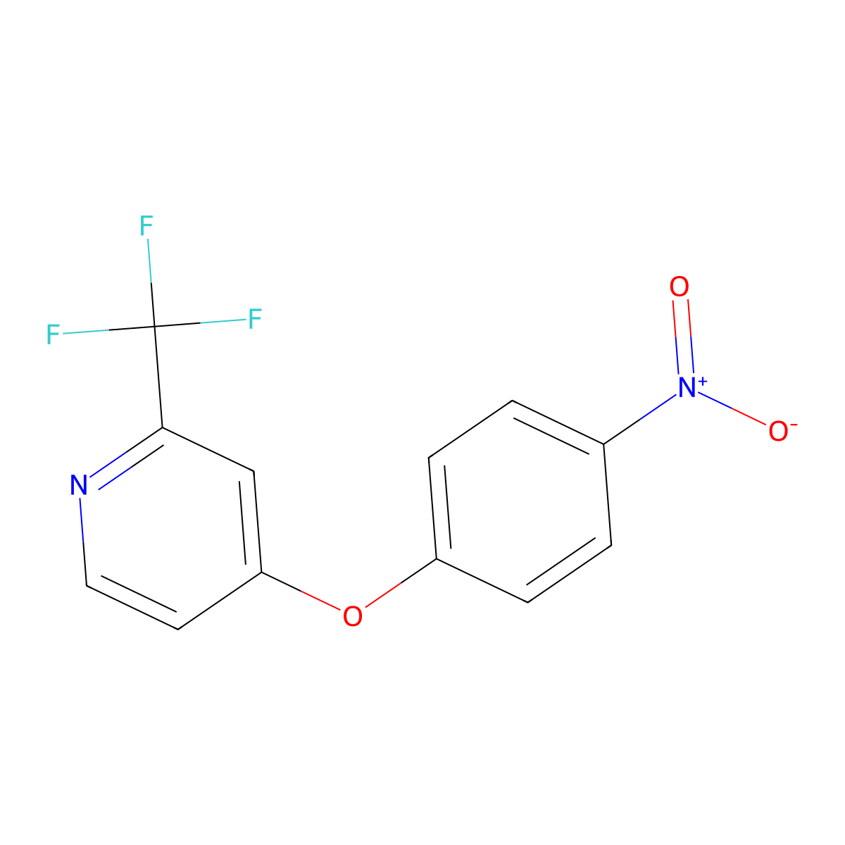 4-(4-Nitro-phenoxy)-2-trifluoromethyl-pyridine molecular structure, CAS 630125-72-3