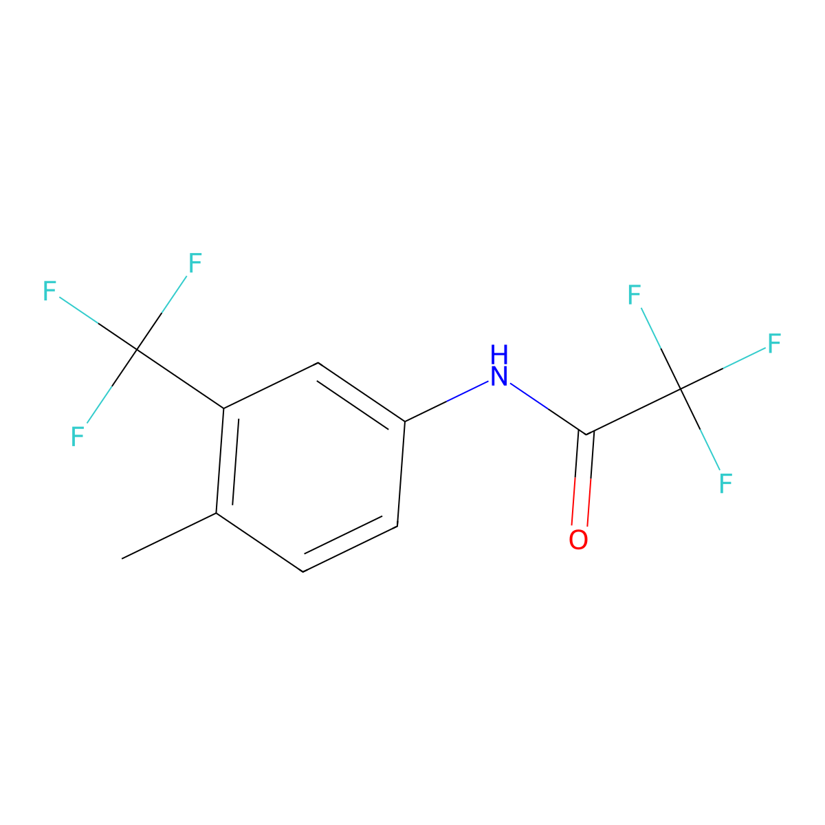 2,2,2-Trifluoro-N-[4-methyl-3-(trifluoromethyl)phenyl]acetamide molecular structure, CAS 630125-85-8