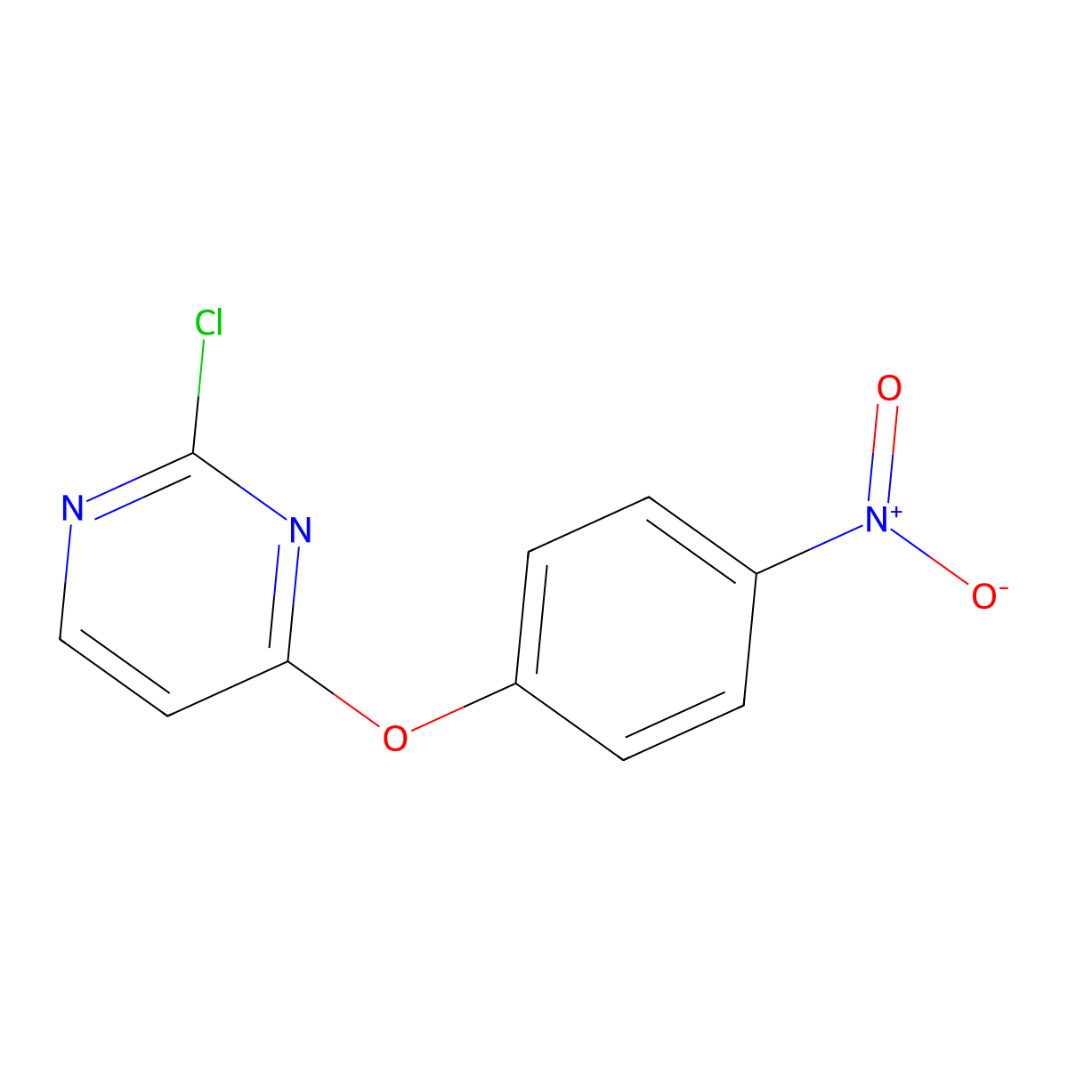 2-Chloro-4-(4-nitrophenoxy)pyrimidine molecular structure, CAS 630126-02-2