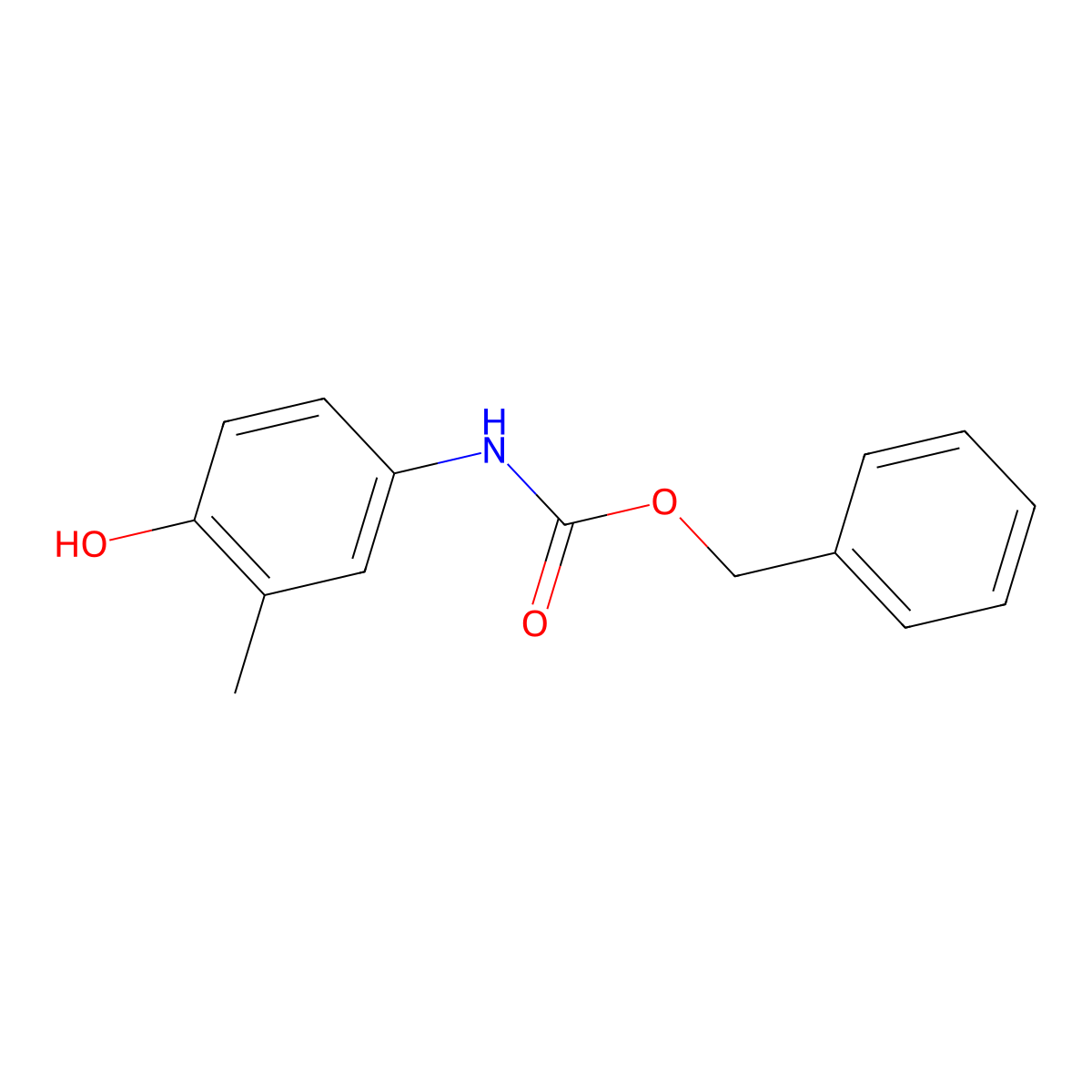 benzyl N-(4-hydroxy-3-methylphenyl)carbamate molecular structure, CAS 630126-12-4