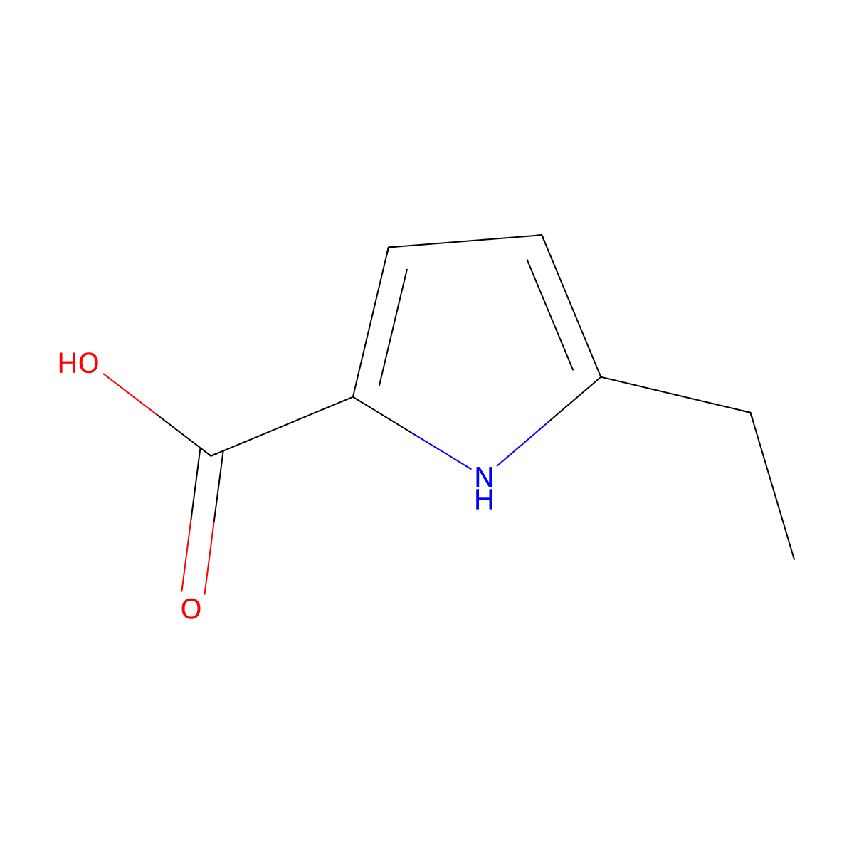 5-Ethyl-1H-pyrrole-2-carboxylic acid molecular structure, CAS 630128-54-0
