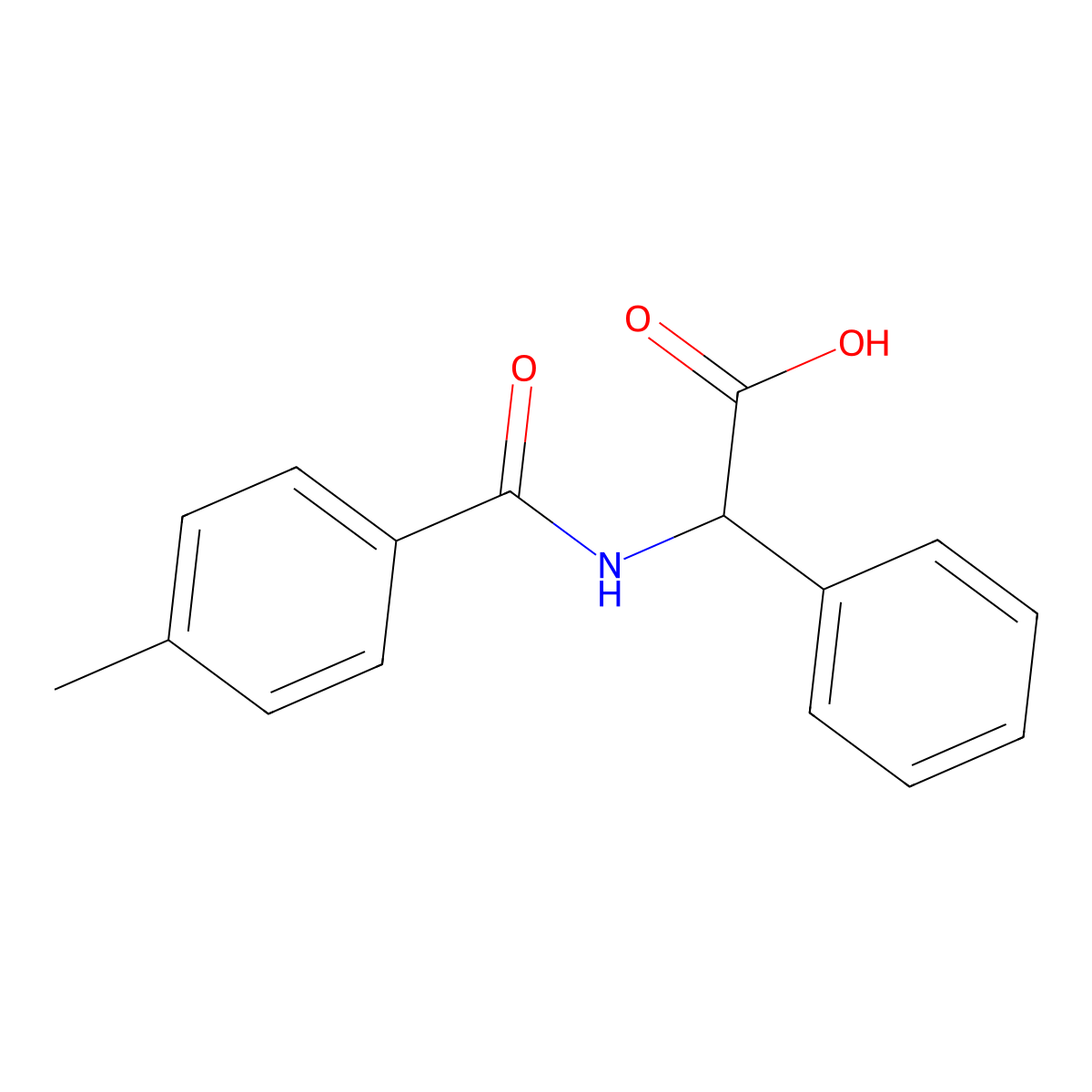 2-(4-Methylbenzamido)-2-phenylacetic acid molecular structure, CAS 63013-14-9