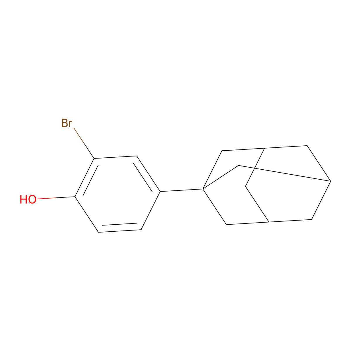 4-(1-Adamantyl)-2-bromophenol molecular structure, CAS 63013-55-8