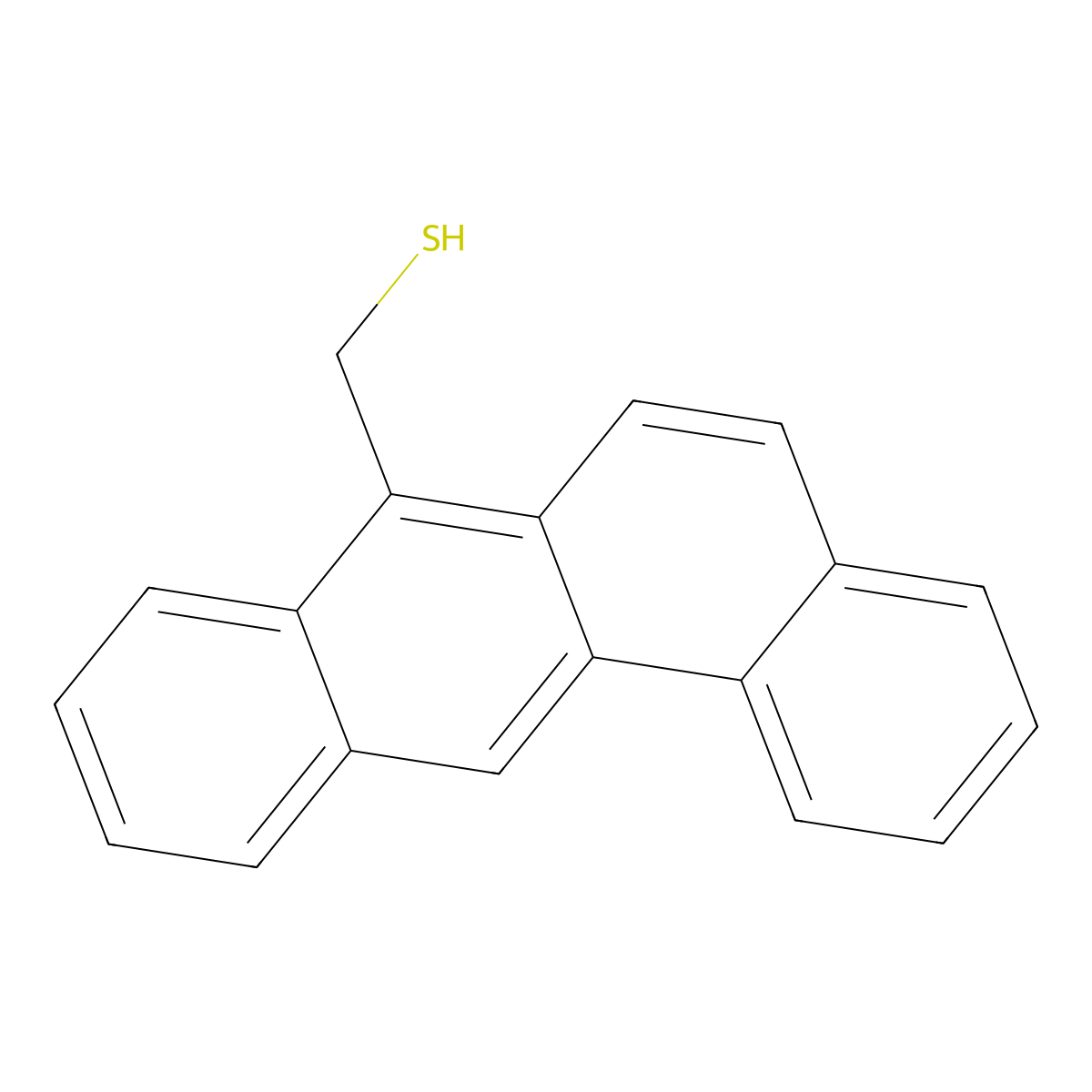 BENZ(a)ANTHRACENE-7-METHANETHIOL molecular structure, CAS 63018-59-7
