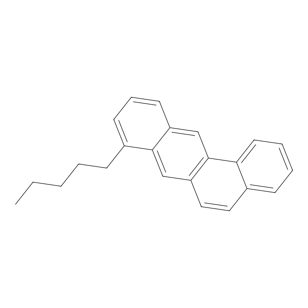 BENZ(a)ANTHRACENE, 8-PENTYL- molecular structure, CAS 63018-99-5