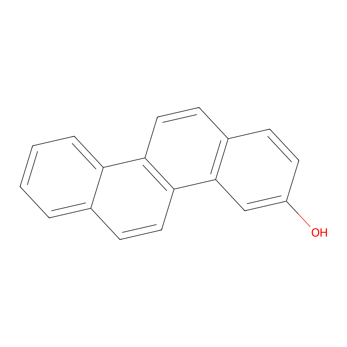 3-Hydroxychrysene molecular structure, CAS 63019-39-6