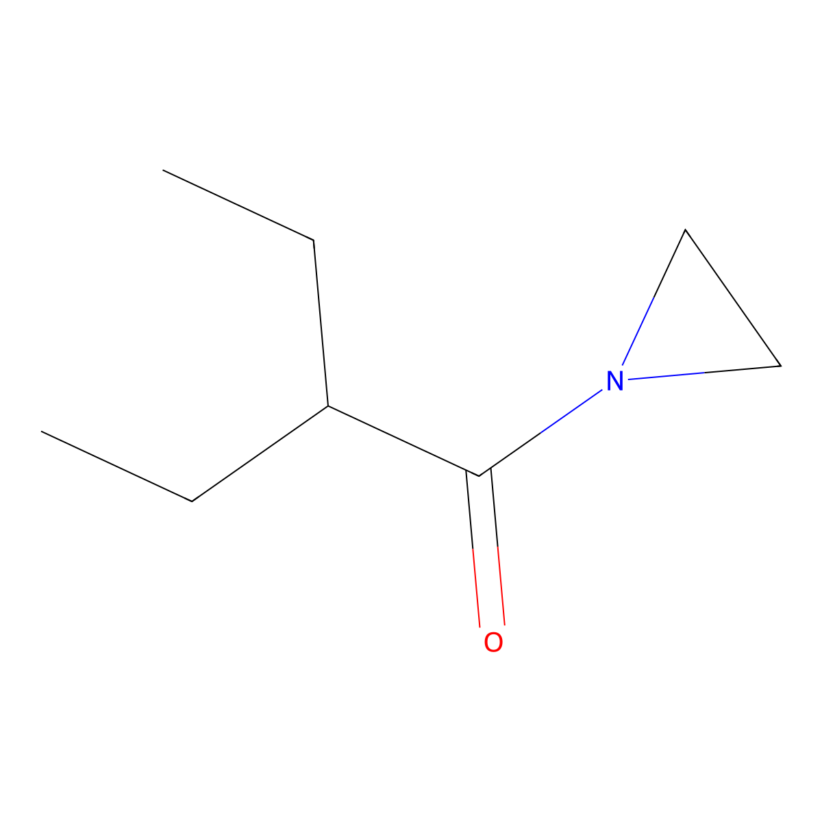 Aziridine, 1-diethylacetyl- molecular structure, CAS 63019-57-8