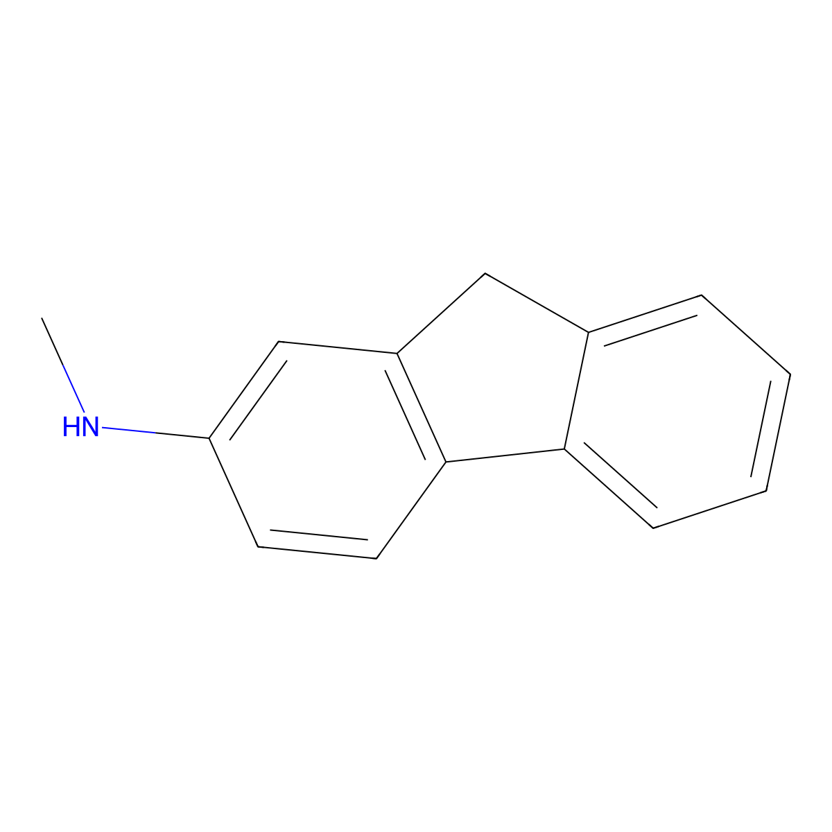 N-methyl-9H-fluoren-2-amine molecular structure, CAS 63019-68-1