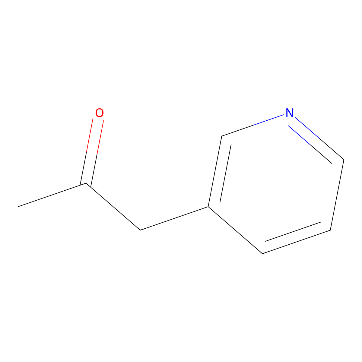 3-Acetonylpyridine molecular structure, CAS 6302-03-0