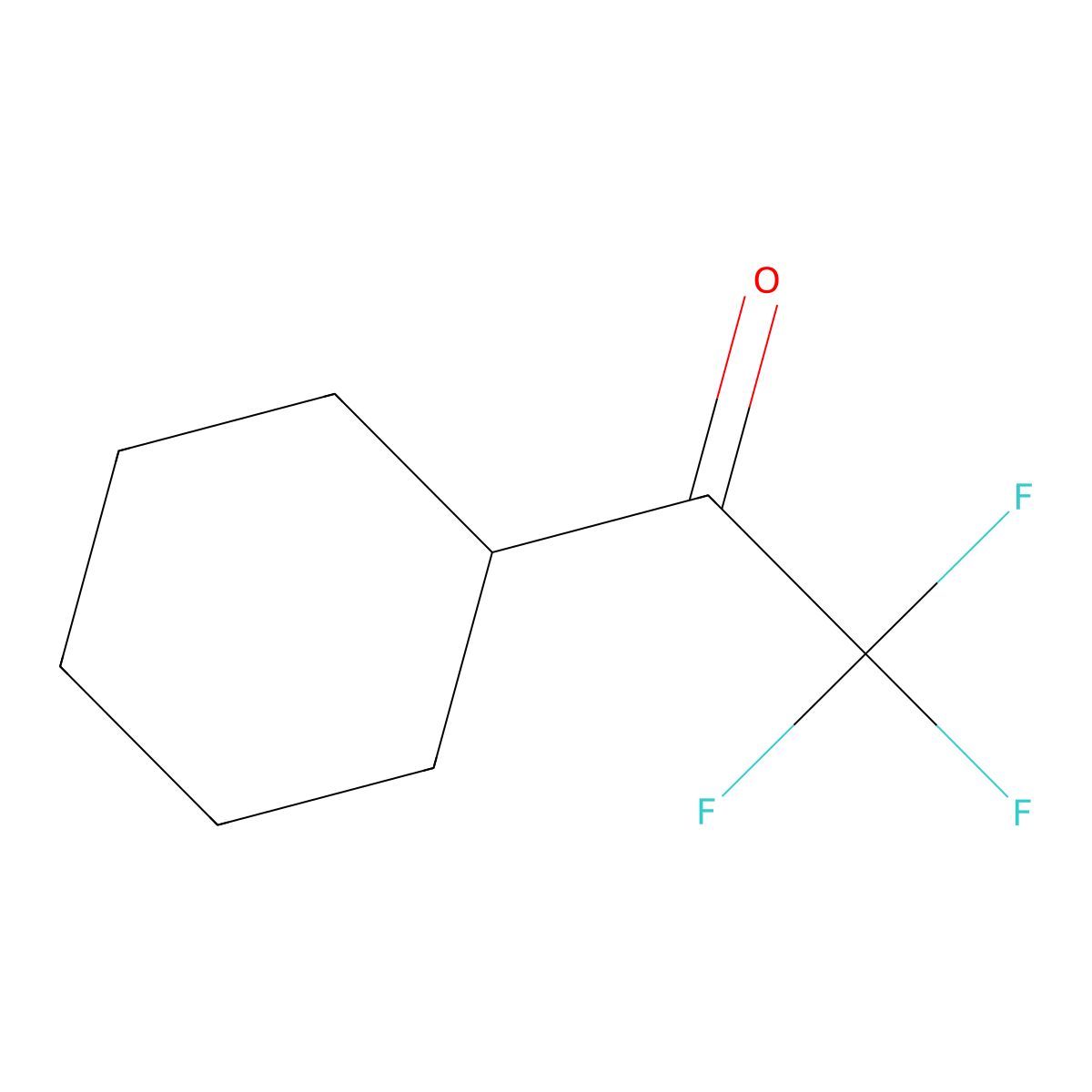 1-Cyclohexyl-2,2,2-trifluoro-ethanone molecular structure, CAS 6302-04-1