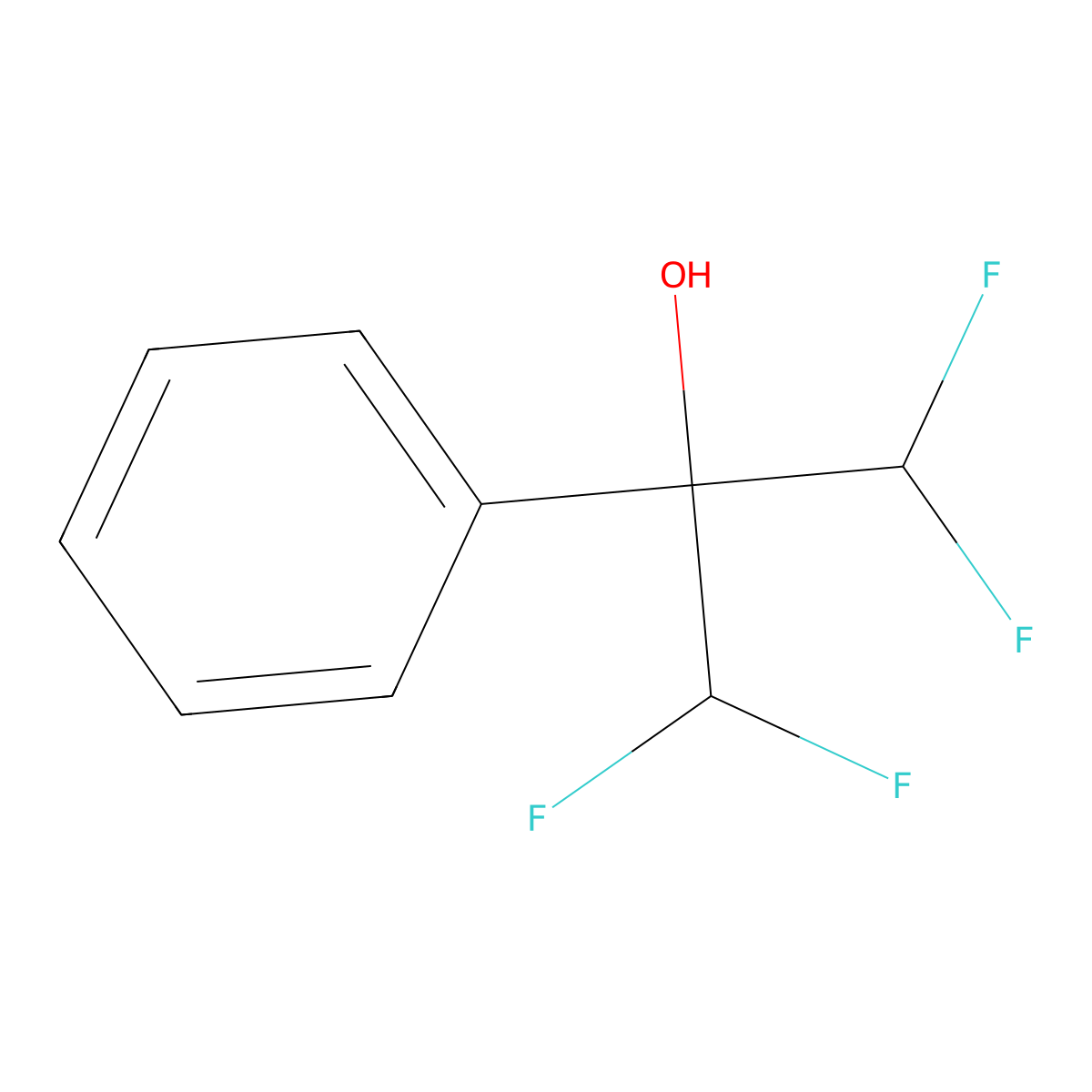 Alpha,alpha-bis(difluoromethyl)benzyl alcohol molecular structure, CAS 6302-09-6