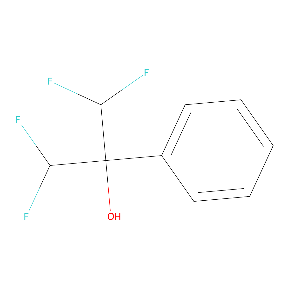 Alpha,alpha-bis(difluoromethyl)benzyl alcohol molecular structure, CAS 6302-09-6
