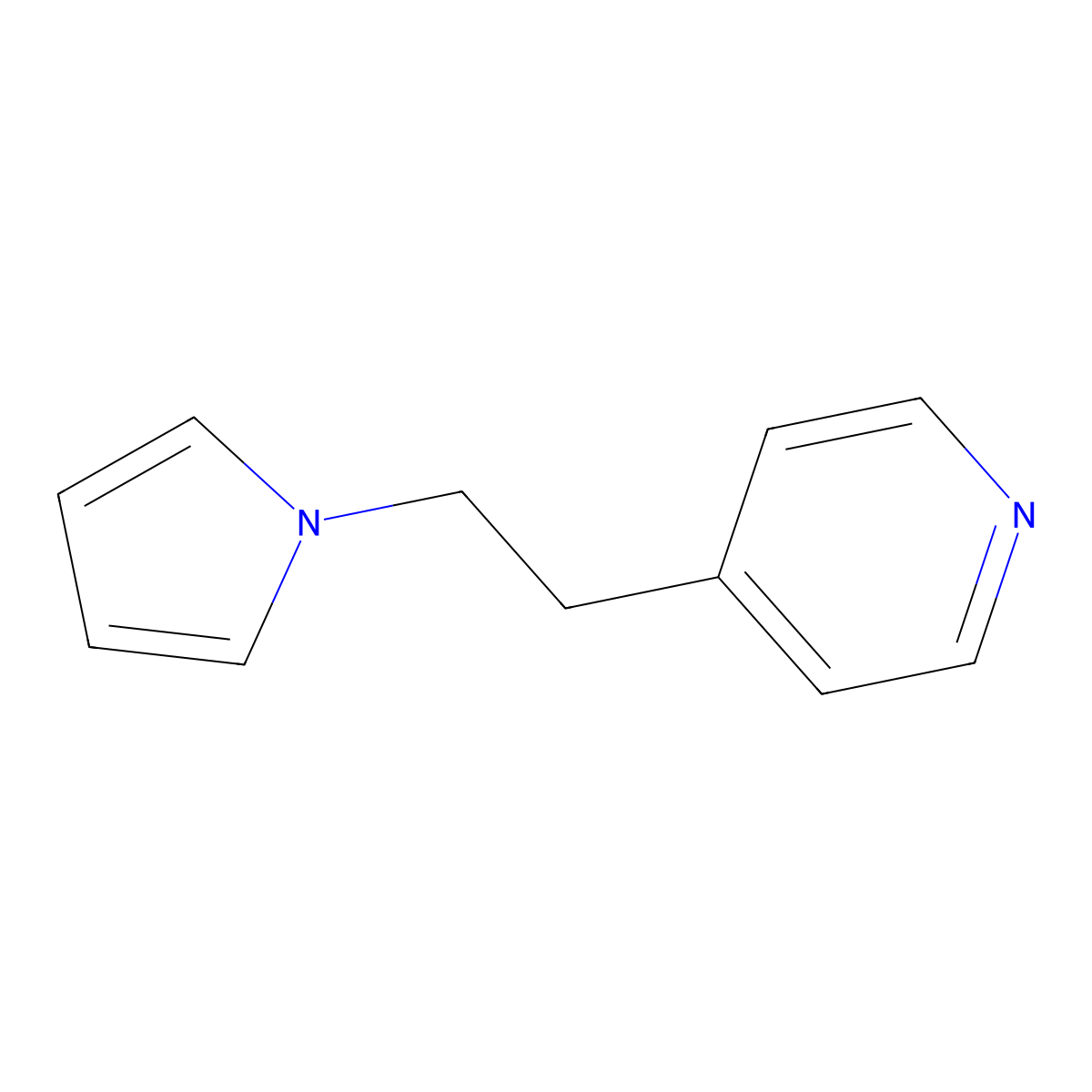 4-(2-Pyrrol-1-ylethyl)pyridine molecular structure, CAS 6302-13-2