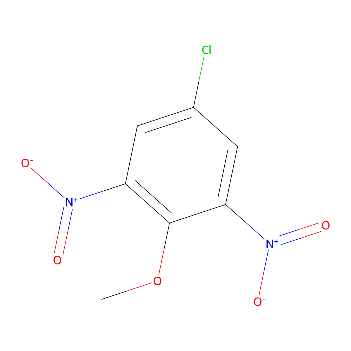 5-Chloro-2-methoxy-1,3-dinitrobenzene molecular structure, CAS 6302-58-5