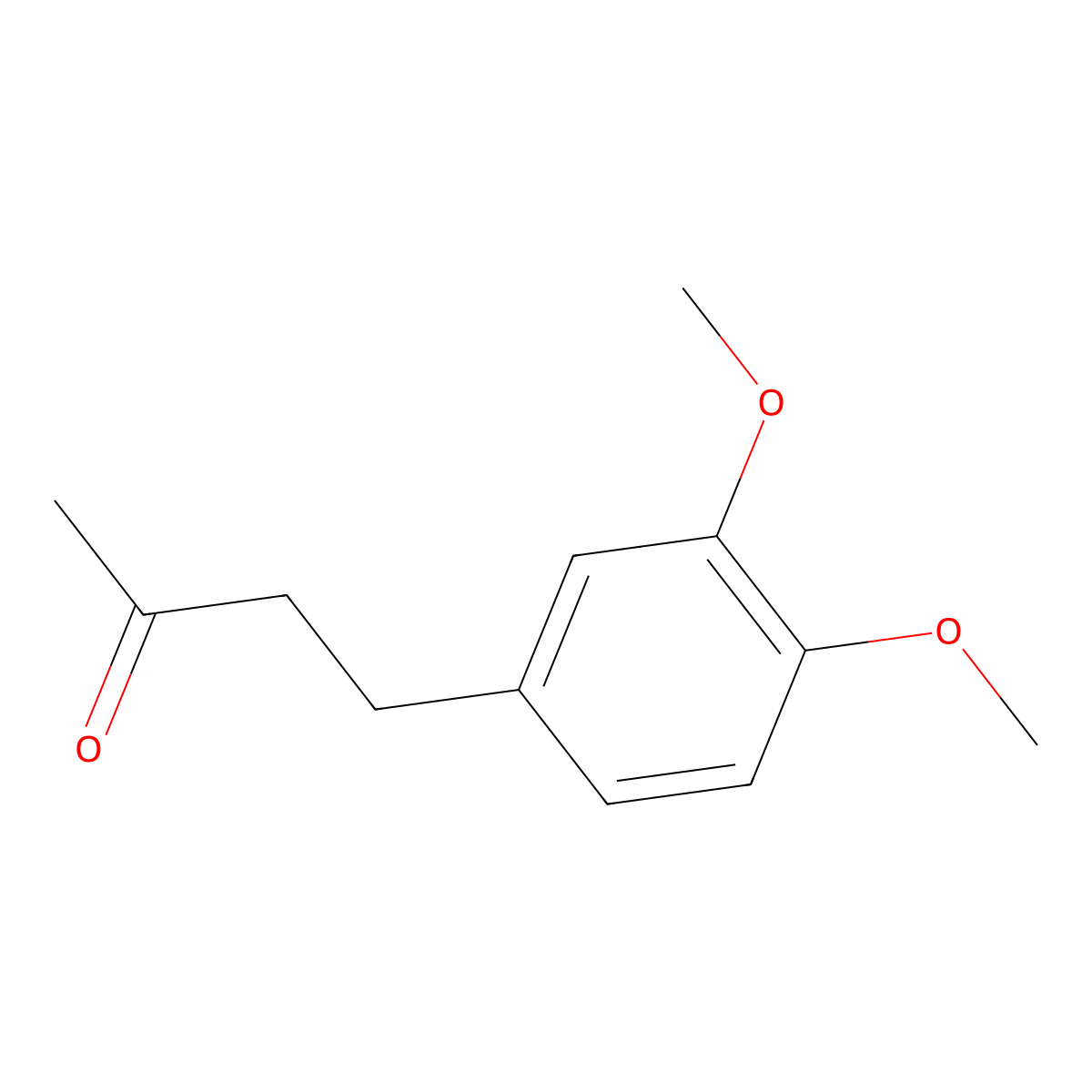 4-(3,4-Dimethoxyphenyl)-2-butanone molecular structure, CAS 6302-60-9