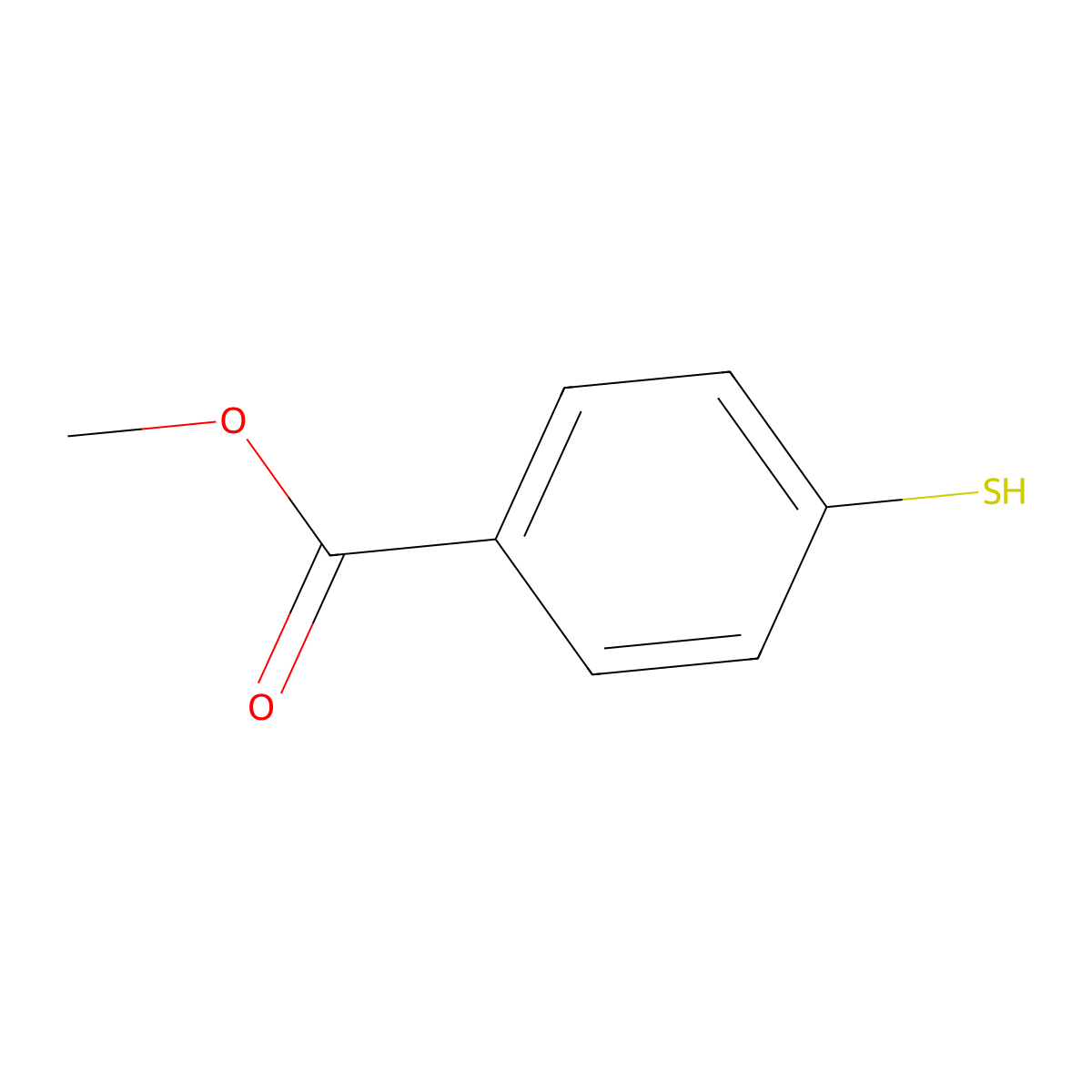 Methyl 4-sulfanylbenzoate molecular structure, CAS 6302-65-4