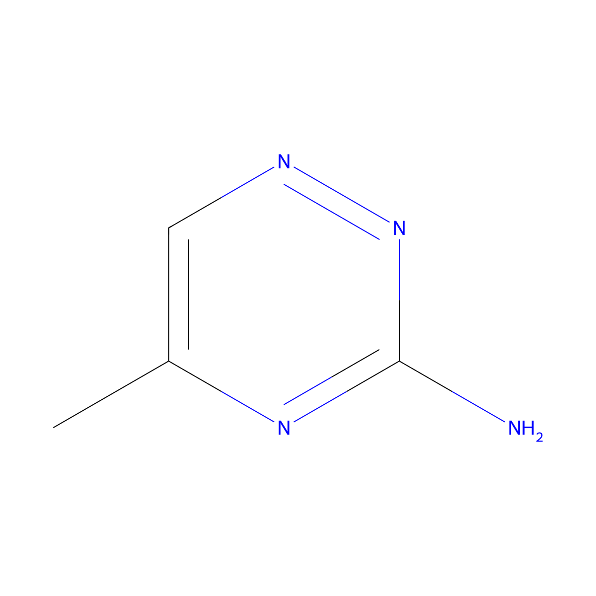 5-Methyl-1,2,4-triazin-3-amine molecular structure, CAS 6302-68-7