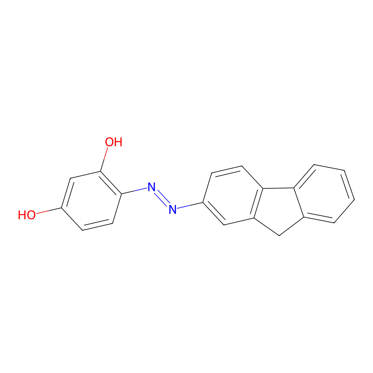4-(2-Fluorenylazo)resorcinol molecular structure, CAS 63020-83-7