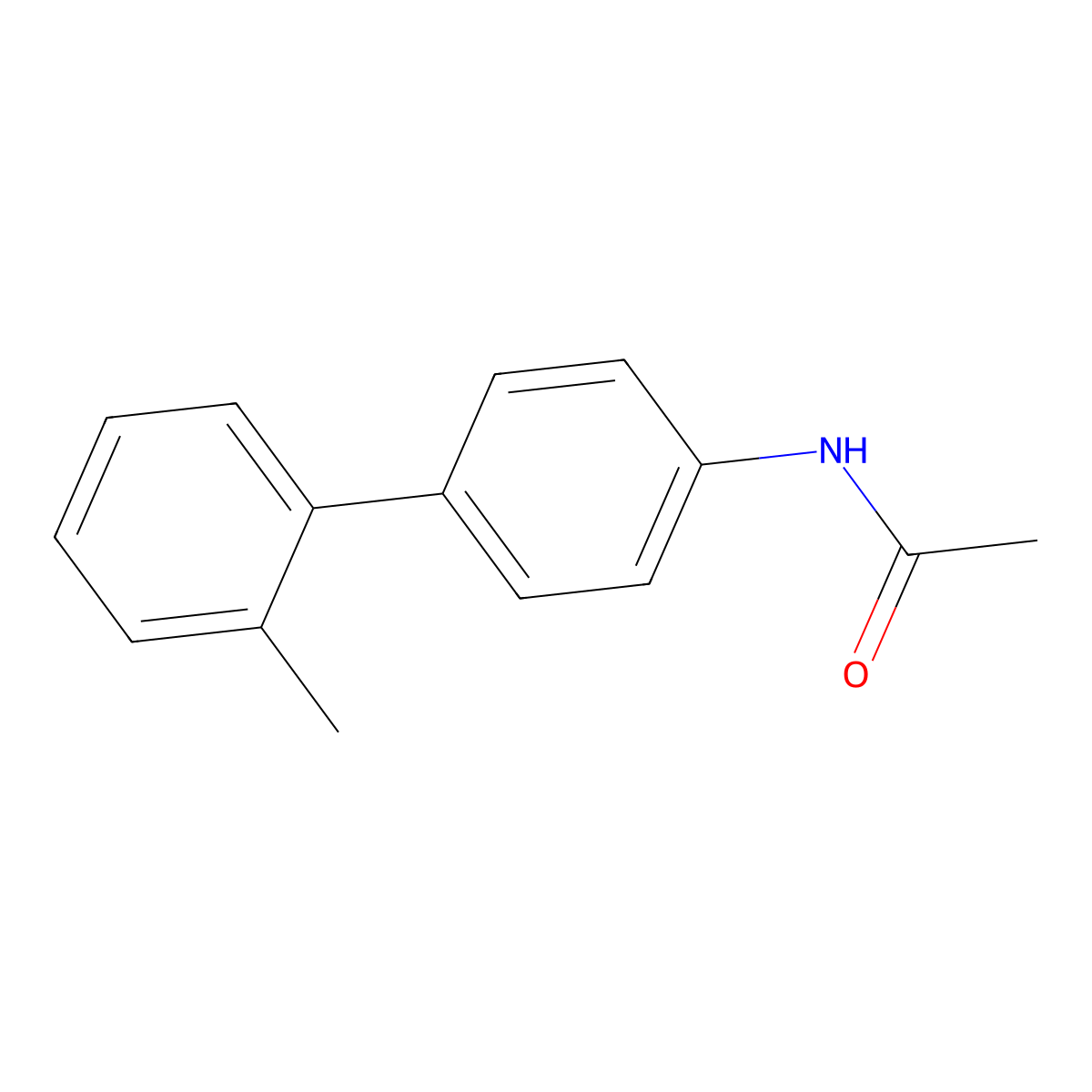 N-(2'-Methyl[1,1'-biphenyl]-4-yl)acetamide molecular structure, CAS 63020-98-4