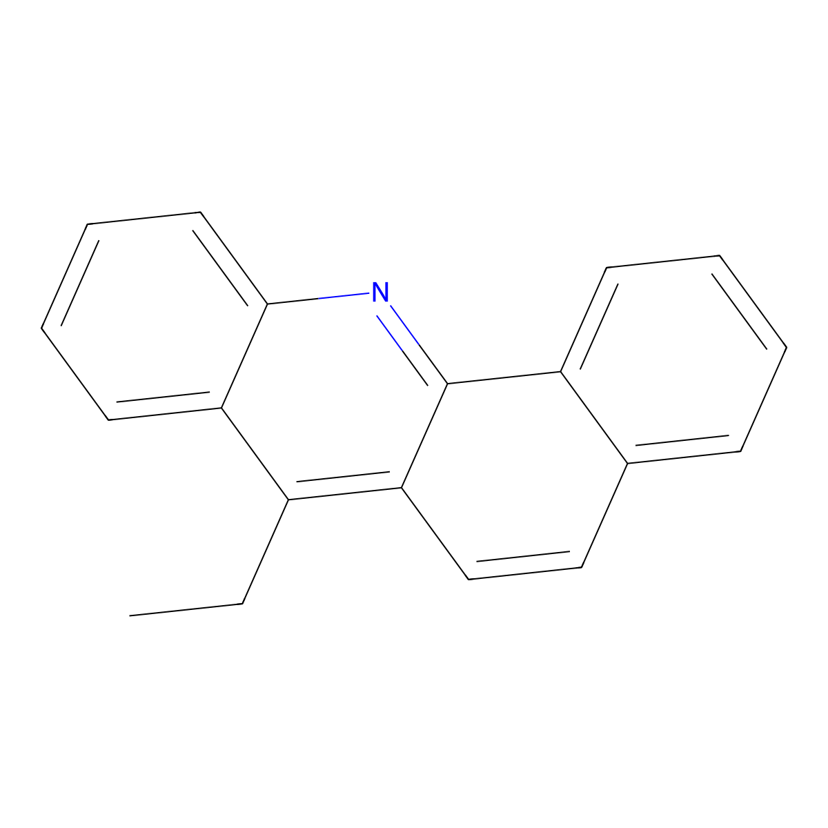 BENZ(c)ACRIDINE, 7-ETHYL- molecular structure, CAS 63021-32-9