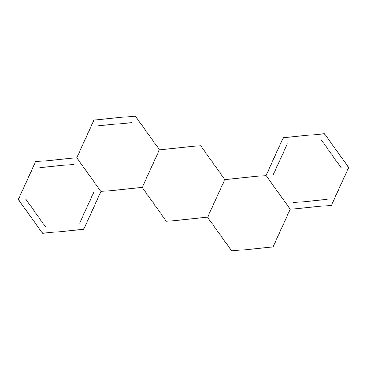 DIBENZ(a,h)ANTHRACENE, OCTAHYDRO- molecular structure, CAS 63021-67-0