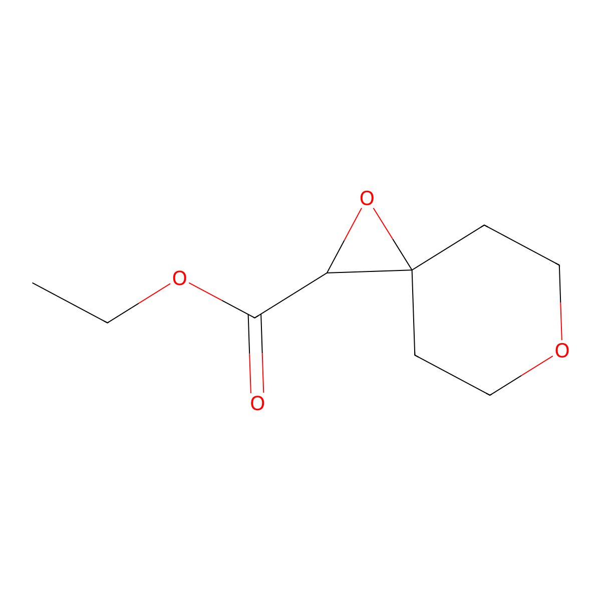 Ethyl 1,6-dioxaspiro[2.5]octane-2-carboxylate molecular structure, CAS 63023-77-8