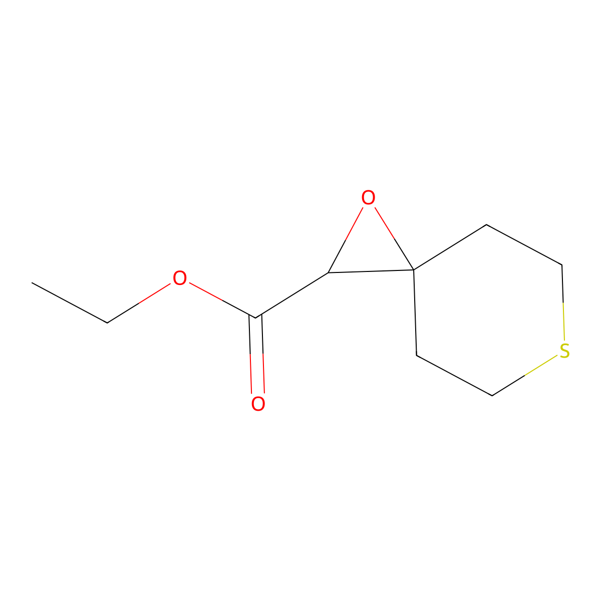 Ethyl 1-oxa-6-thiaspiro[2.5]octane-2-carboxylate molecular structure, CAS 63023-78-9