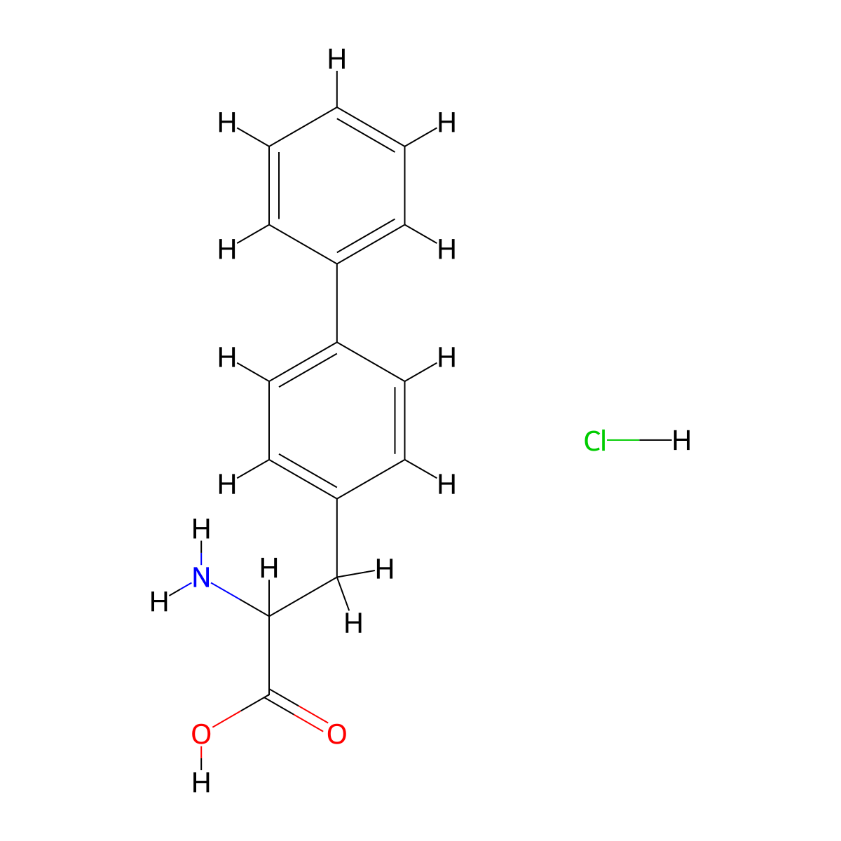 DL-3-(4-Biphenyl)alanine hydrochloride molecular structure, CAS 63024-23-7