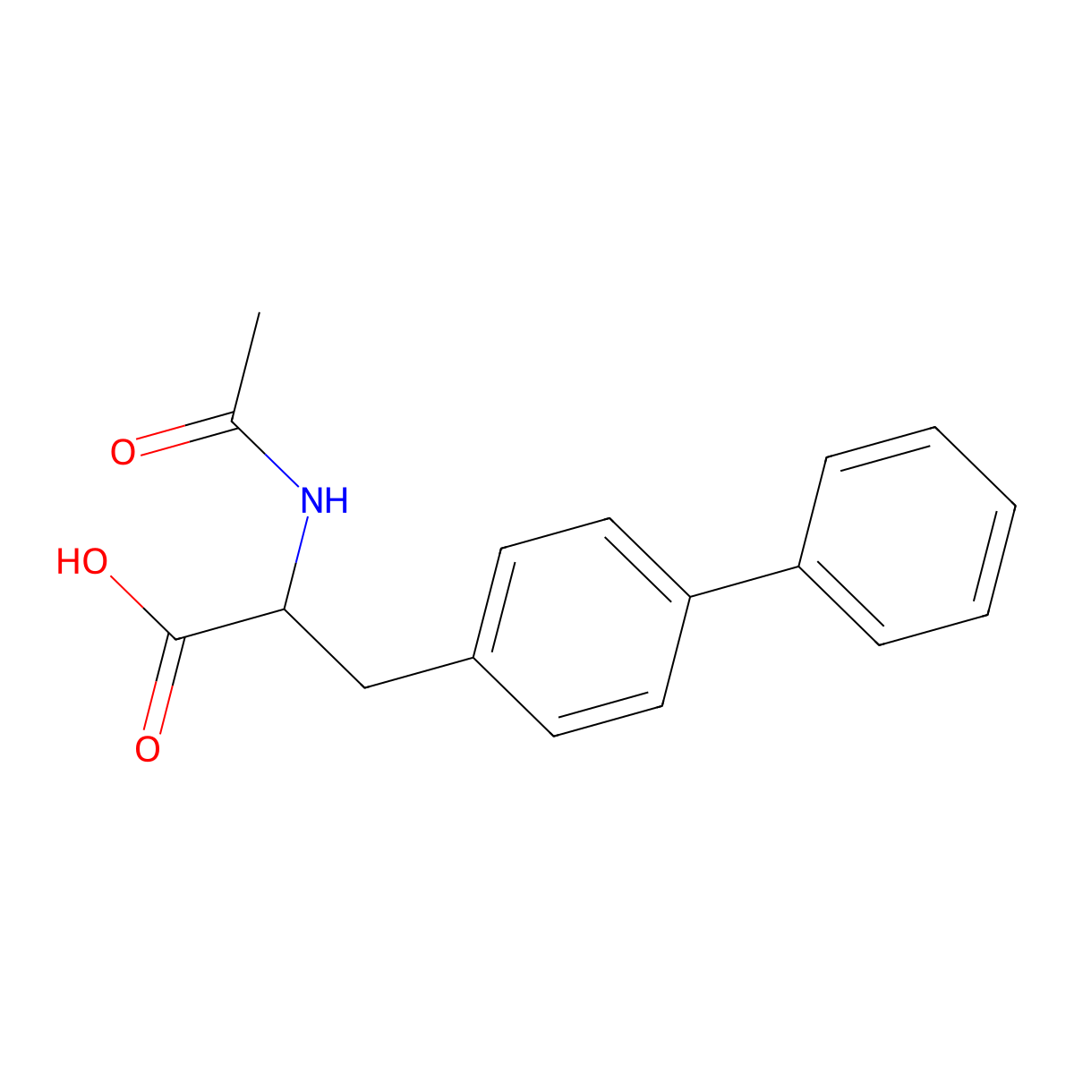 3-([1,1'-Biphenyl]-4-yl)-2-acetamidopropanoic acid molecular structure, CAS 63024-50-0