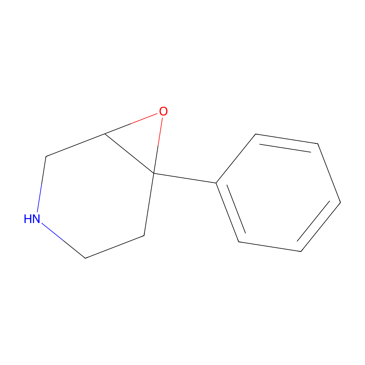 6-Phenyl-7-oxa-3-azabicyclo[4.1.0]heptane molecular structure, CAS 63029-85-6