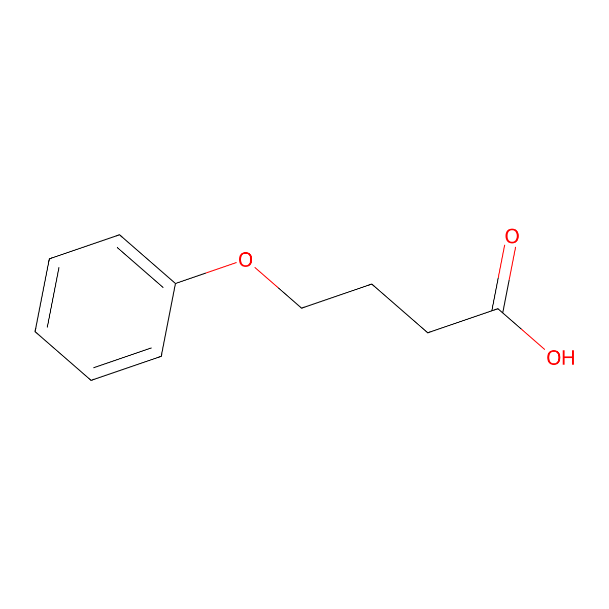 4-Phenoxybutyric acid molecular structure, CAS 6303-58-8