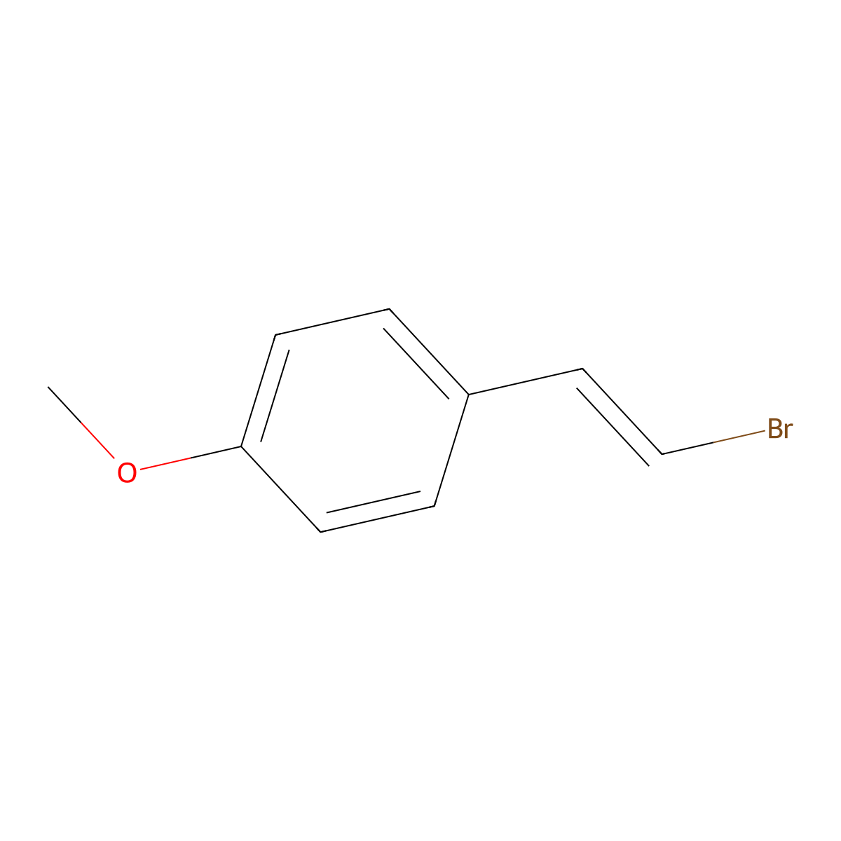 (E)-1-(2-Bromovinyl)-4-methoxybenzene molecular structure, CAS 6303-59-9