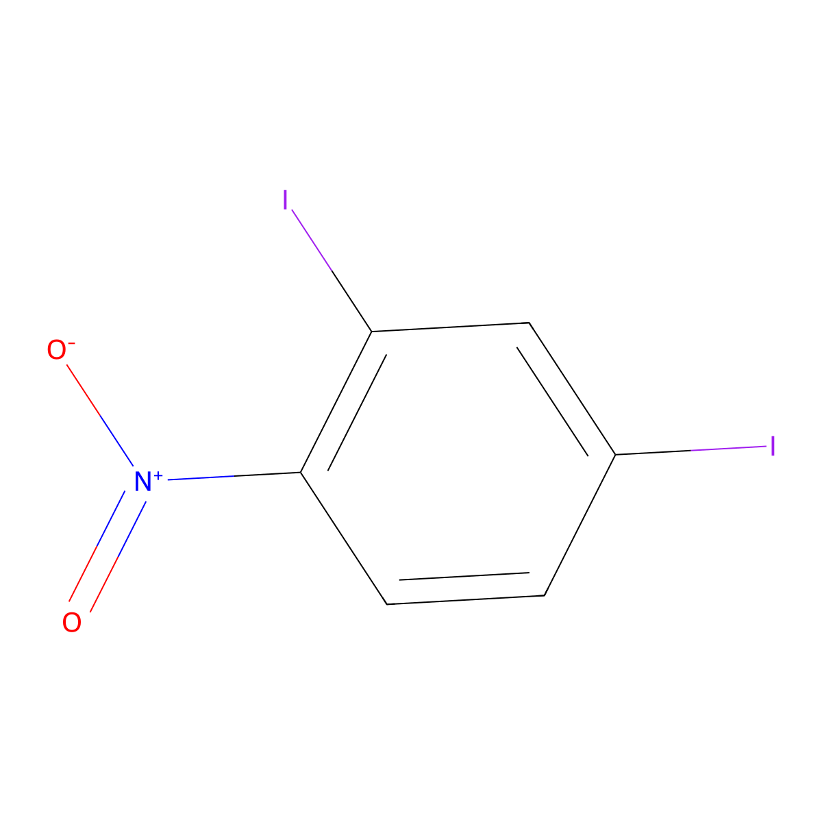 2,4-Diiodo-1-nitrobenzene molecular structure, CAS 6303-60-2