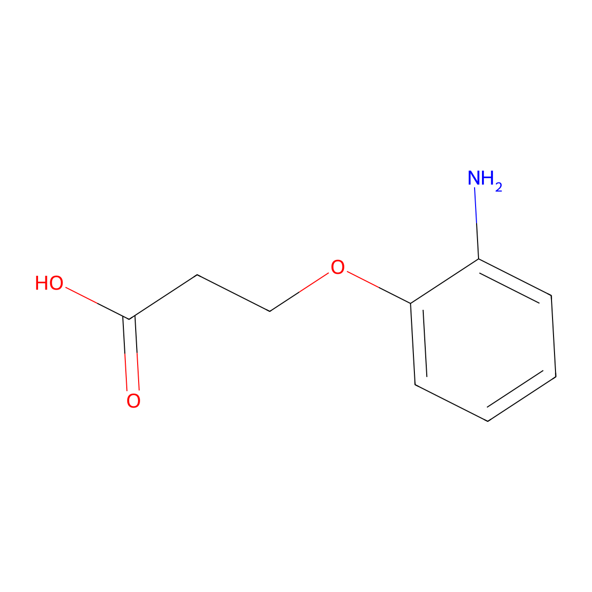 3-(2-Aminophenoxy)propanoic acid molecular structure, CAS 6303-99-7