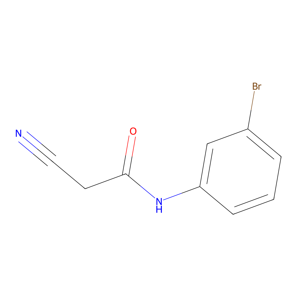N-(3-bromophenyl)-2-cyanoacetamide molecular structure, CAS 63034-91-3