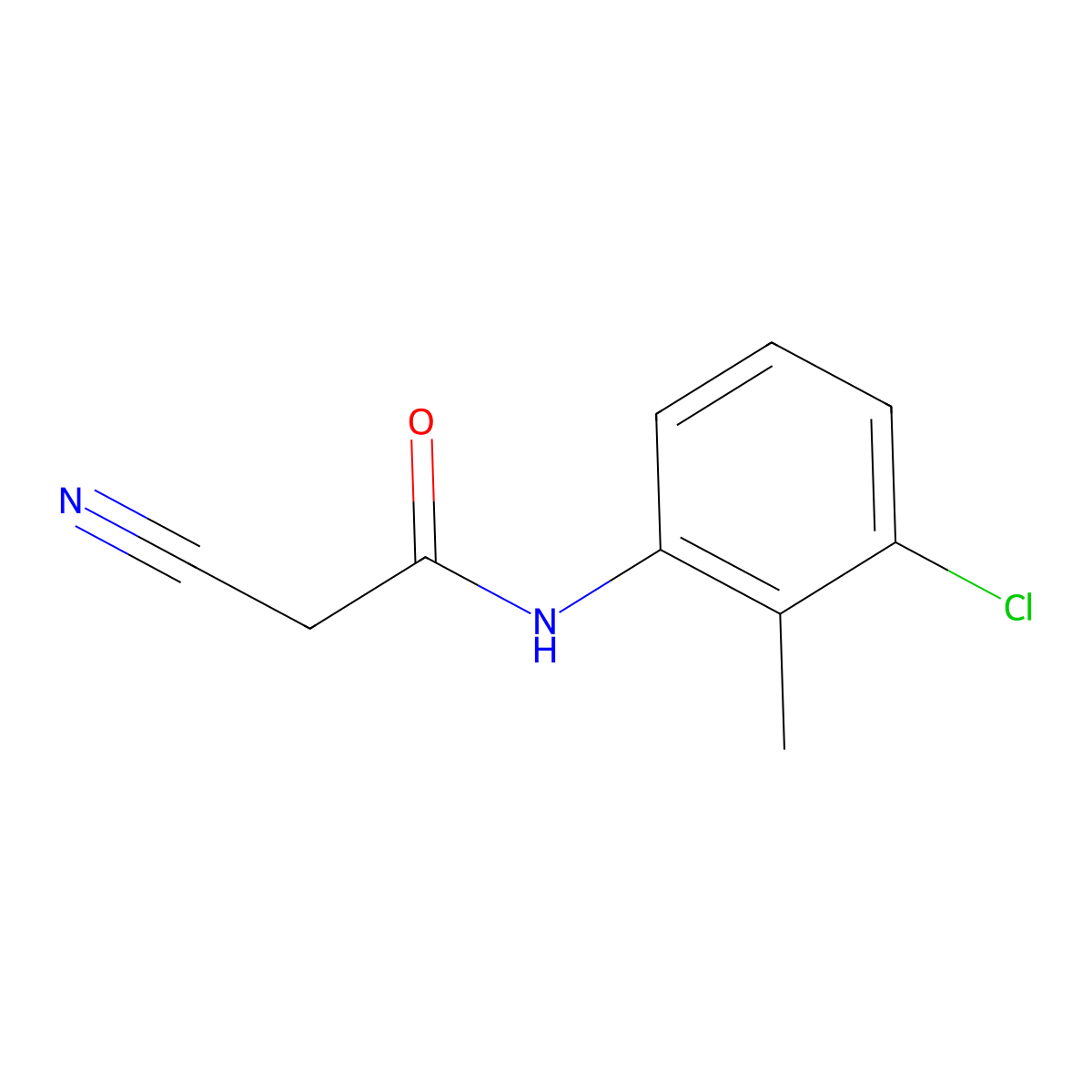 N-(3-chloro-2-methylphenyl)-2-cyanoacetamide molecular structure, CAS 63034-96-8