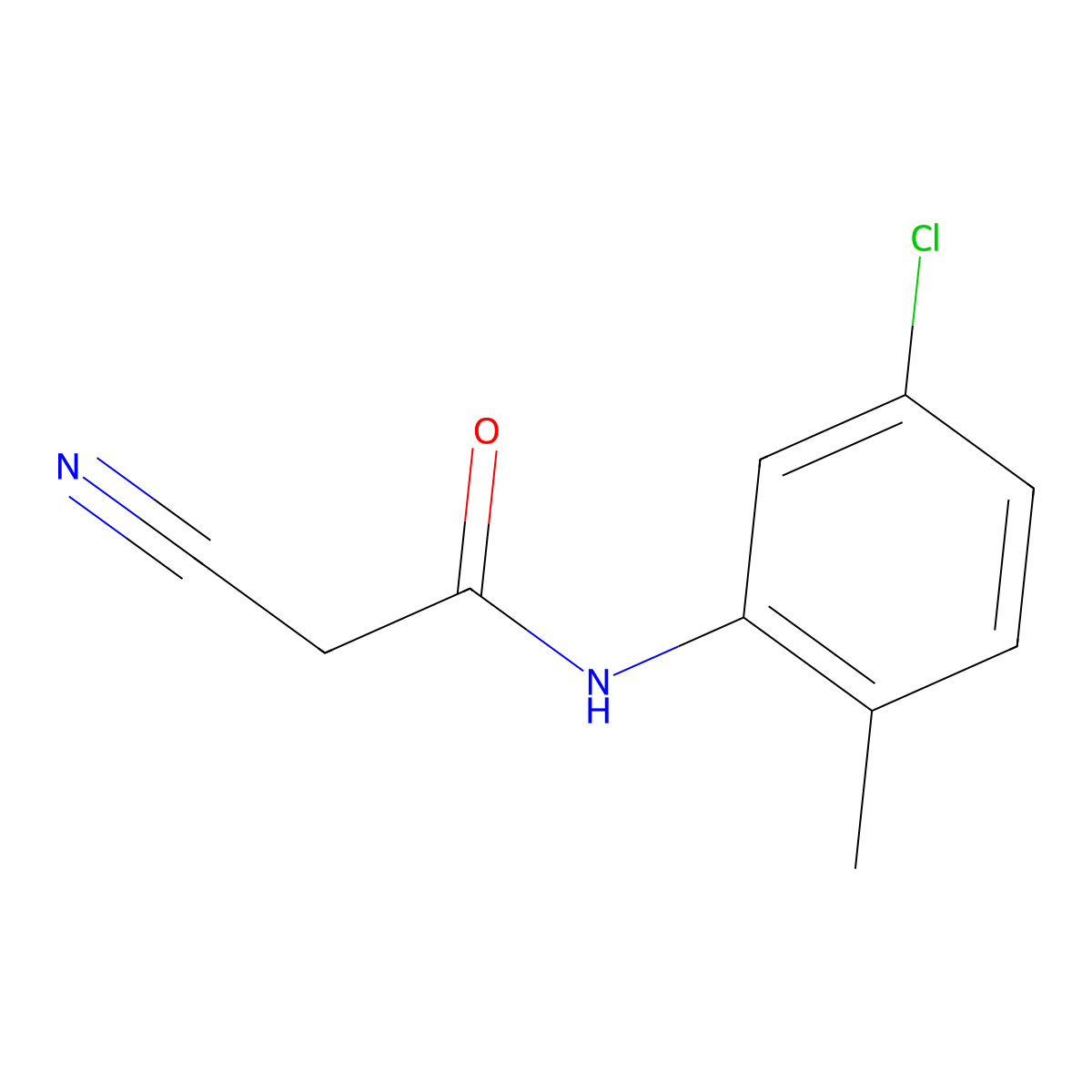 N-(5-chloro-2-methylphenyl)-2-cyanoacetamide molecular structure, CAS 63034-97-9