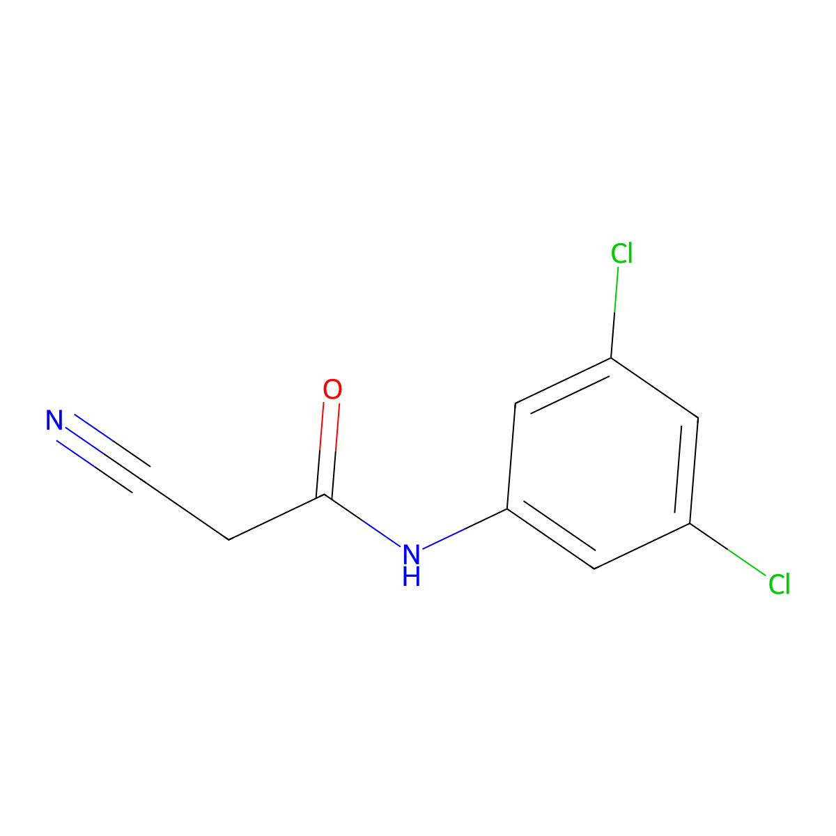 2-Cyano-N-(3,5-dichlorophenyl)acetamide molecular structure, CAS 63035-00-7