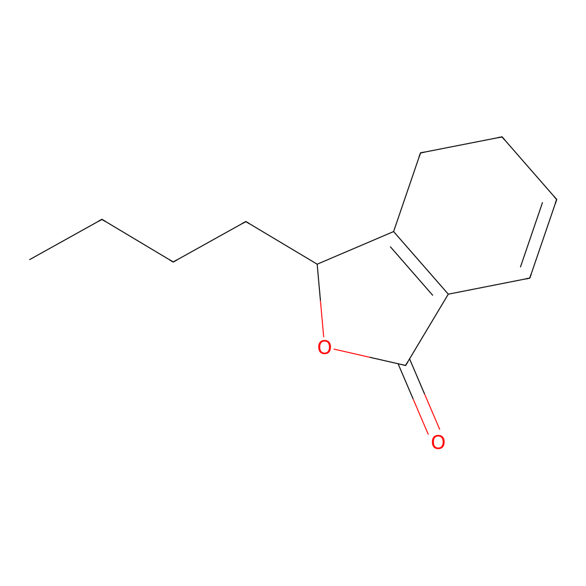 3-N-butyl-4,5-dihydrophthalide, (S)- molecular structure, CAS 63038-10-8