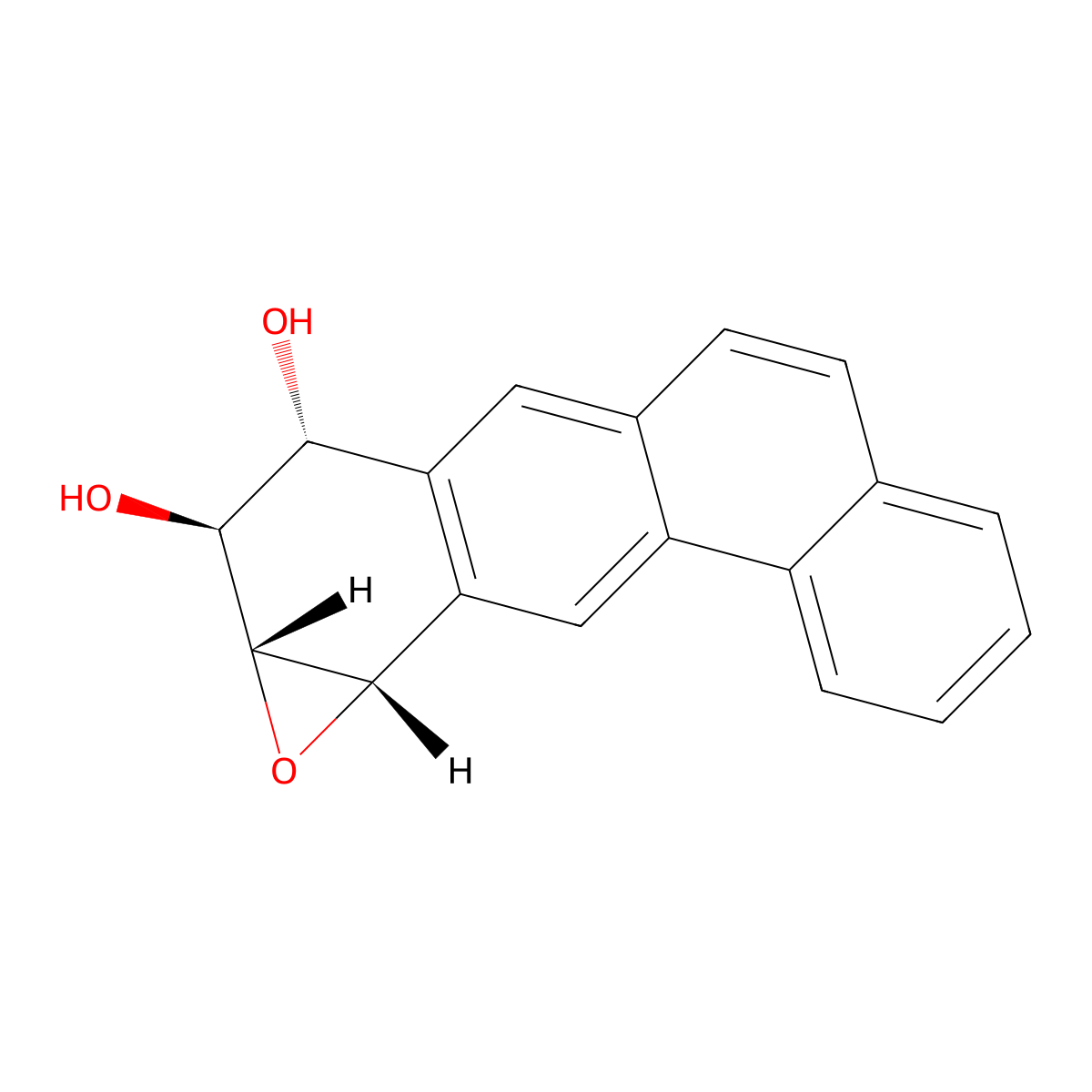 anti-8,9,10,11-Tetrahydro-8,9-dihydroxy-10,11-epoxybenz(a)anthracene molecular structure, CAS 63038-82-4