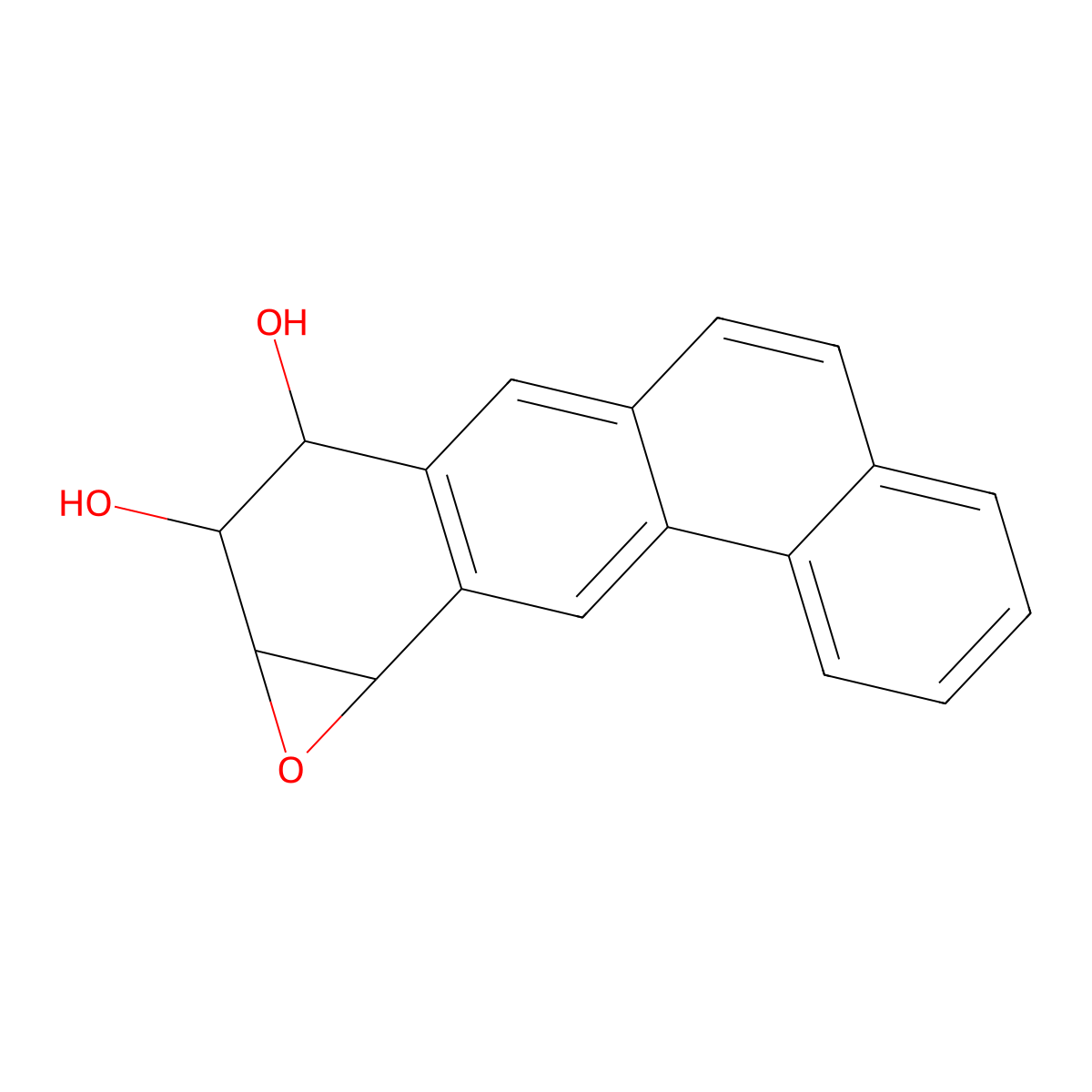 8,9-Dihydroxy-10,11-epoxy-8,9,10,11-tetrahydrobenz(a)anthracene molecular structure, CAS 63038-83-5