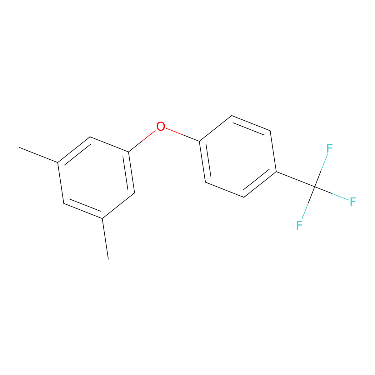 Benzene, 1,3-dimethyl-5-[4-(trifluoromethyl)phenoxy]- molecular structure, CAS 630389-89-8