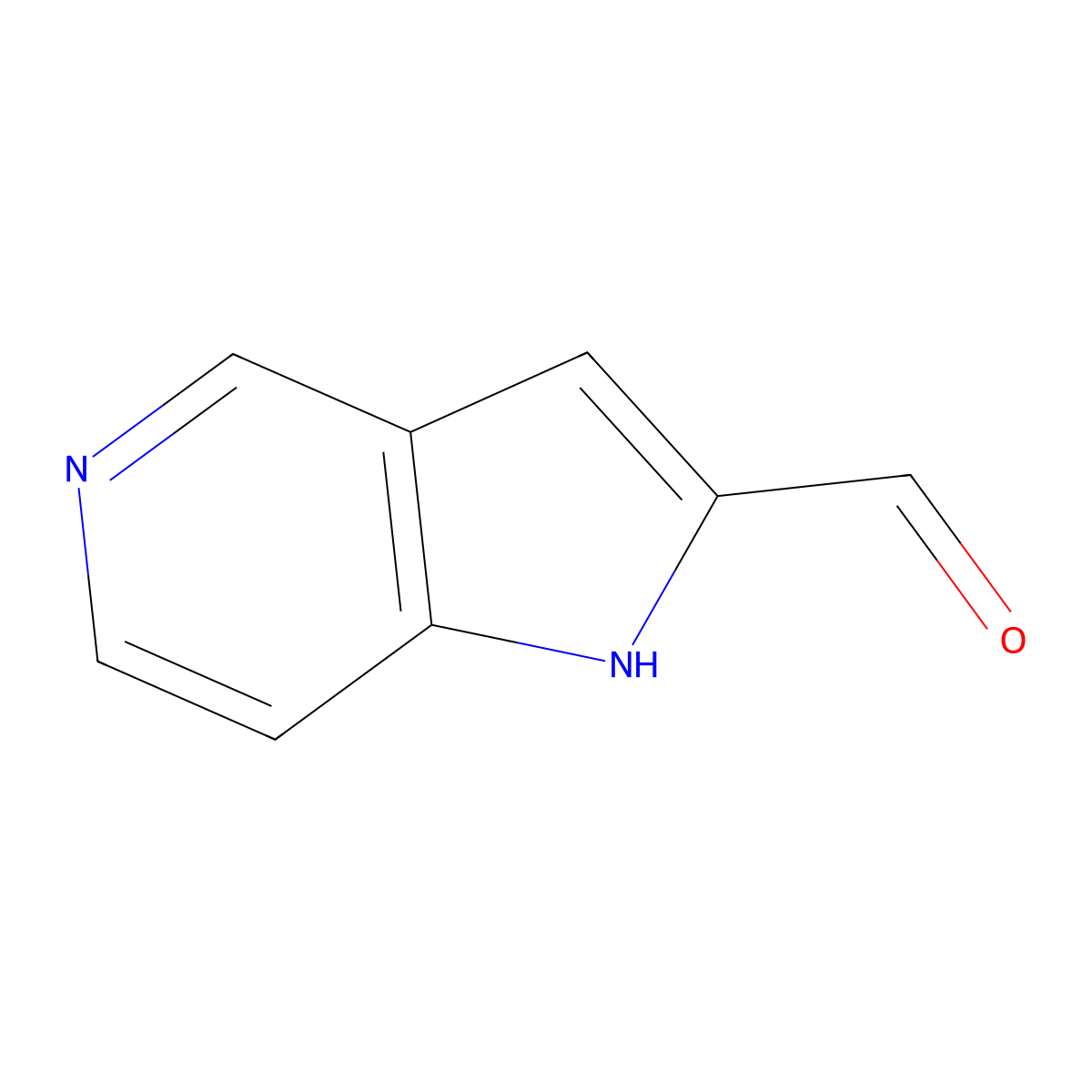 1H-pyrrolo[3,2-c]pyridine-2-carbaldehyde molecular structure, CAS 630395-95-8